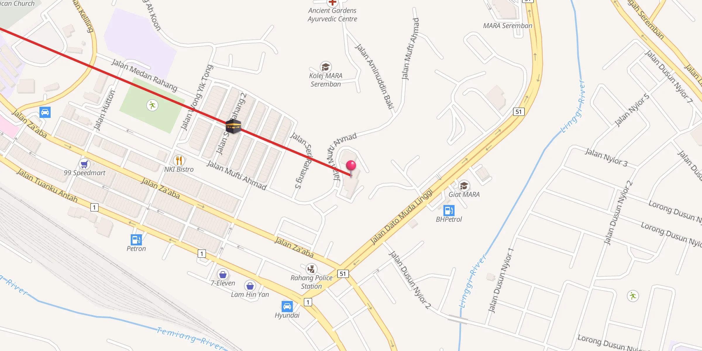 Carte de localisation : Kompleks As Saadah