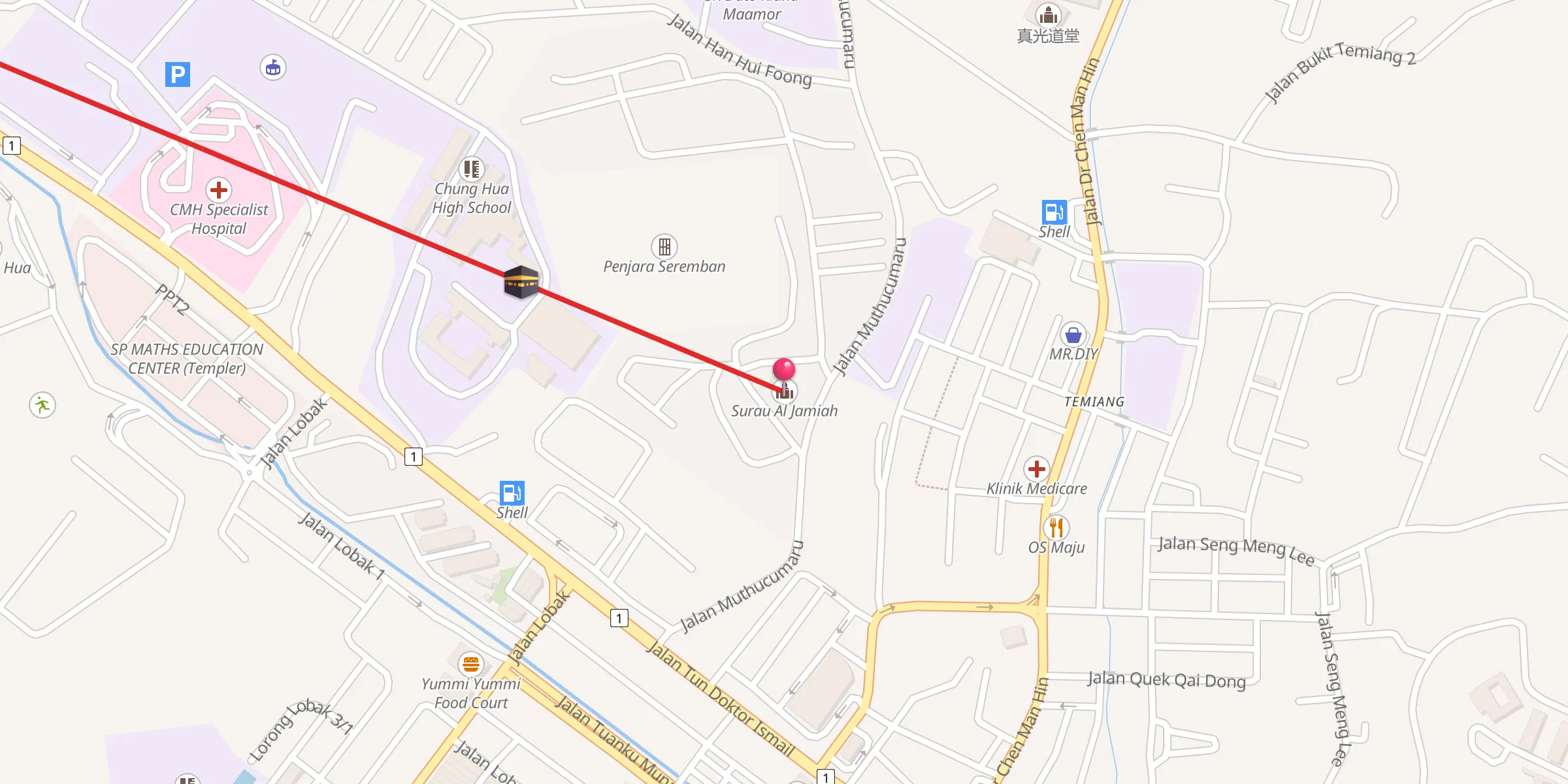 Carte de localisation : Surau Al Jamiah