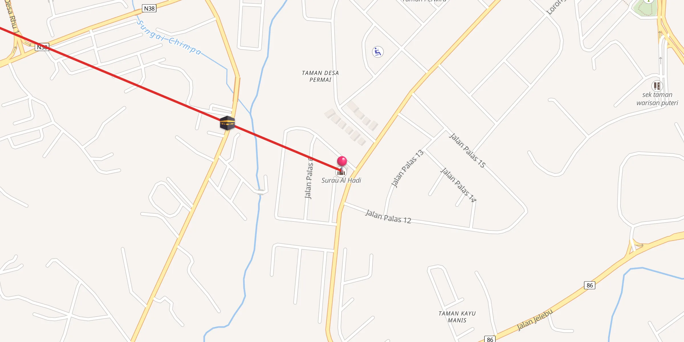 Carte de localisation : Surau Al Hadi