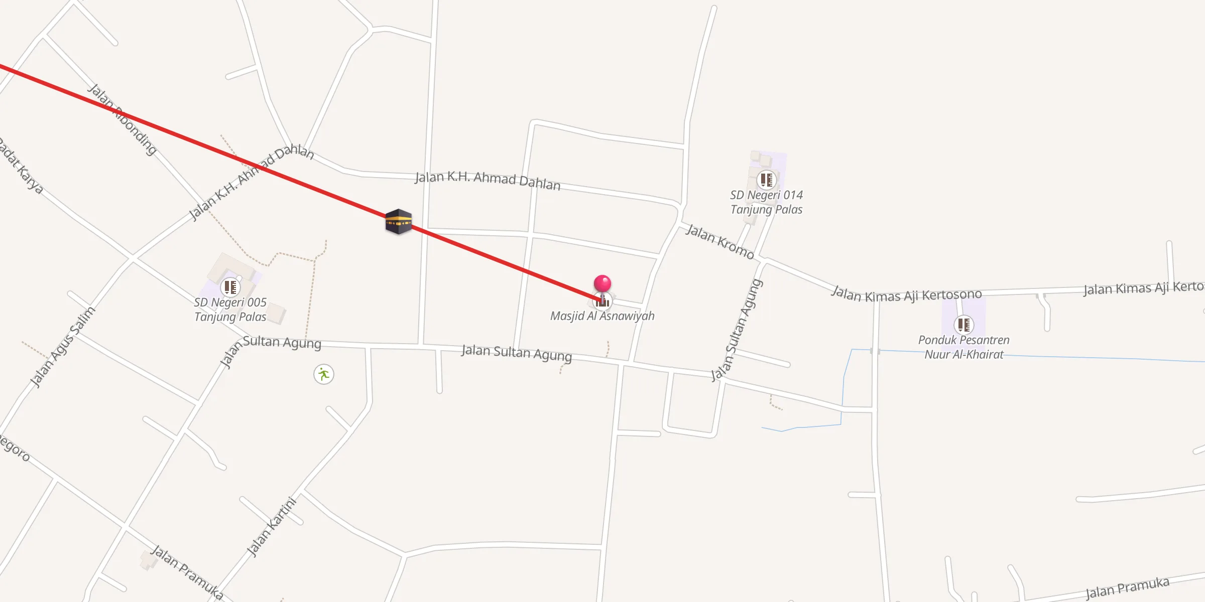 Carte de localisation : Masjid Al Asnawiyah