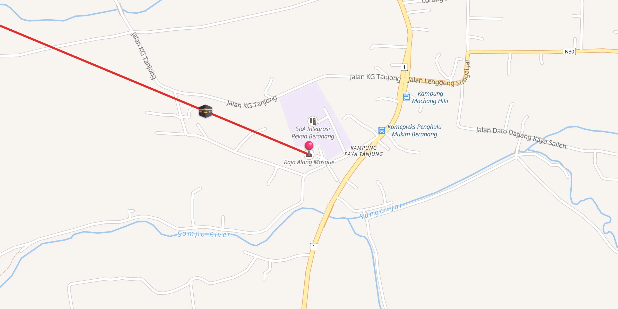 Carte de localisation : Masjid Raja Alang