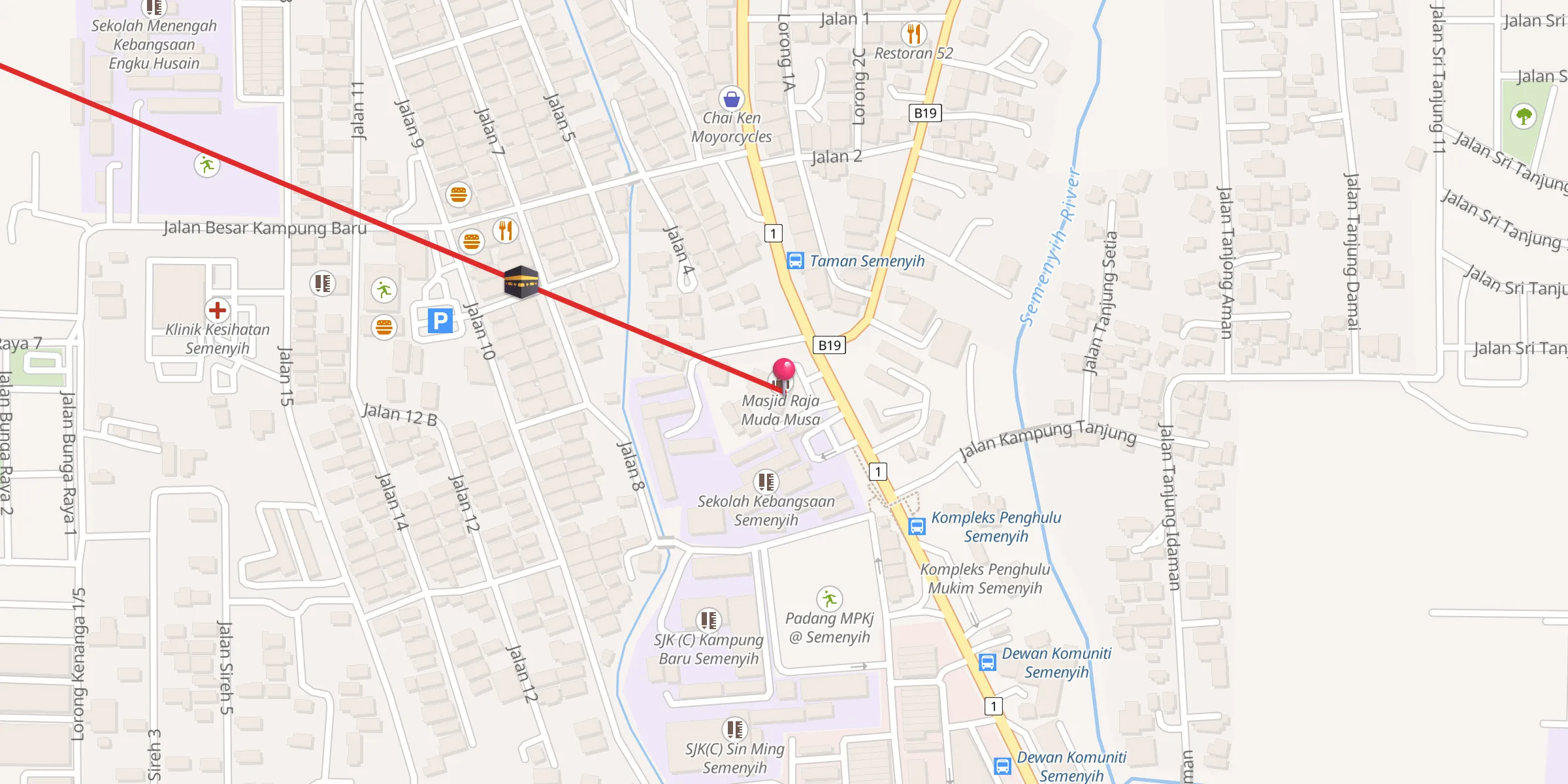 Carte de localisation : Masjid Raja Muda Musa