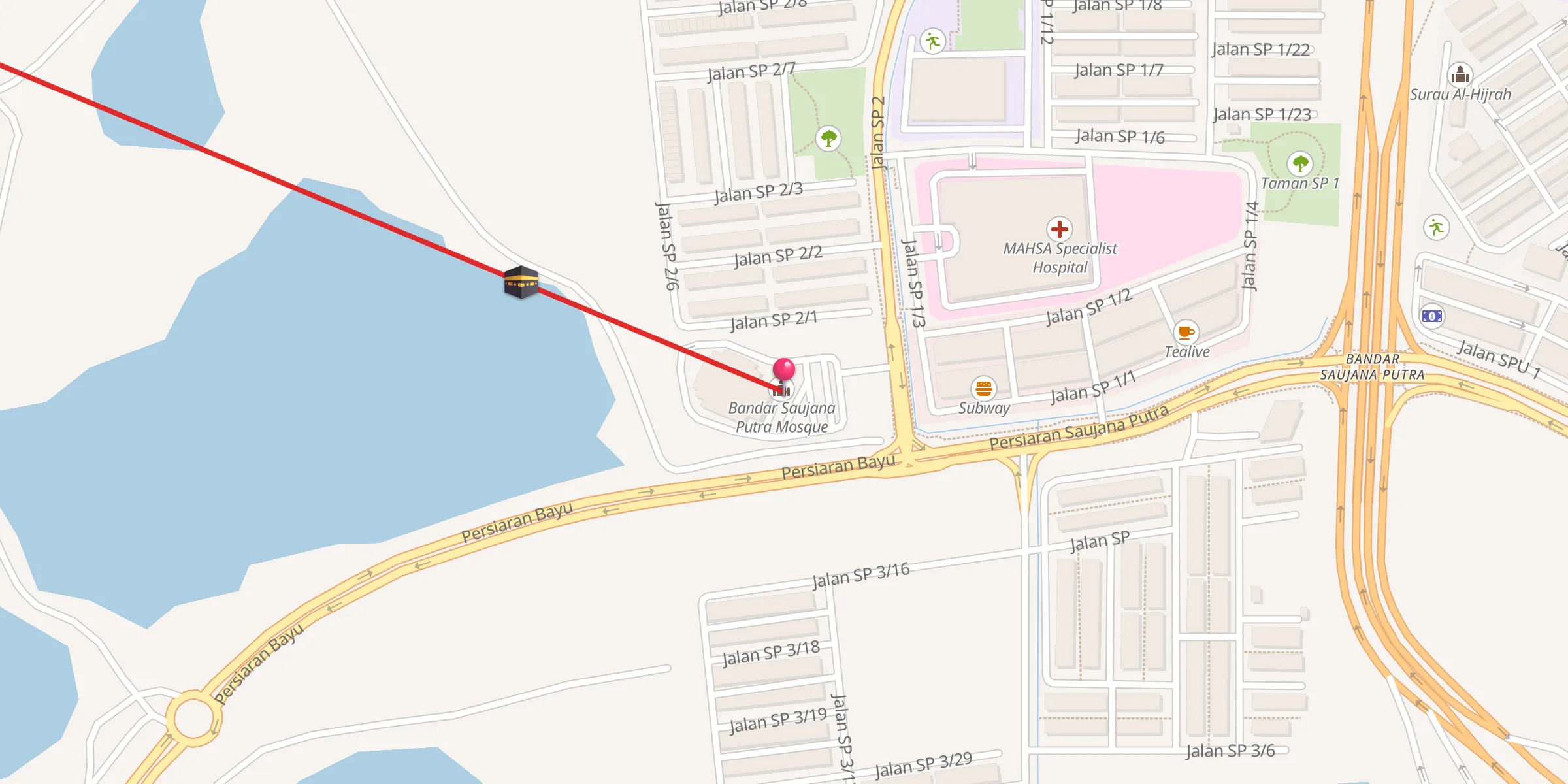 Carte de localisation : Masjid Bandar Saujana Putra