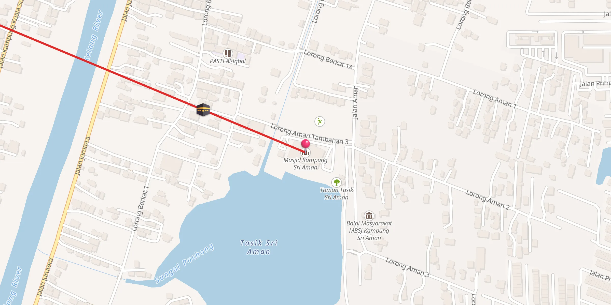 Carte de localisation : Masjid Kampung Sri Aman