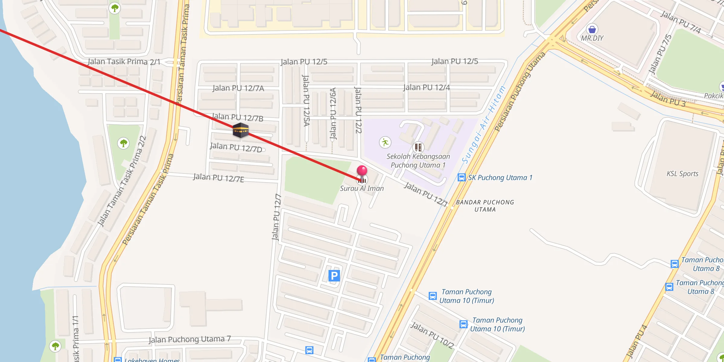 Carte de localisation : Surau Al Iman
