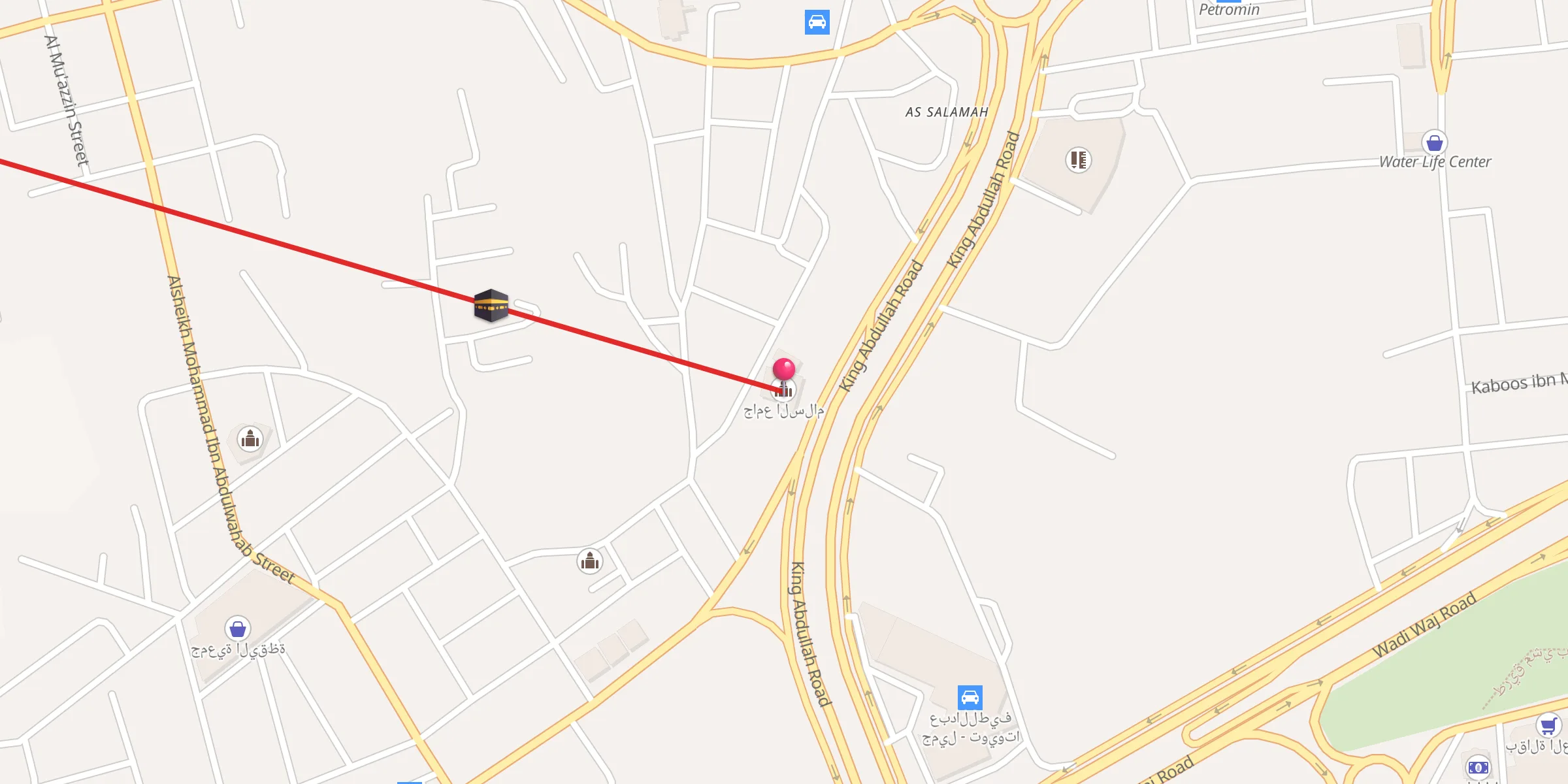 Carte de localisation : جامع السلام