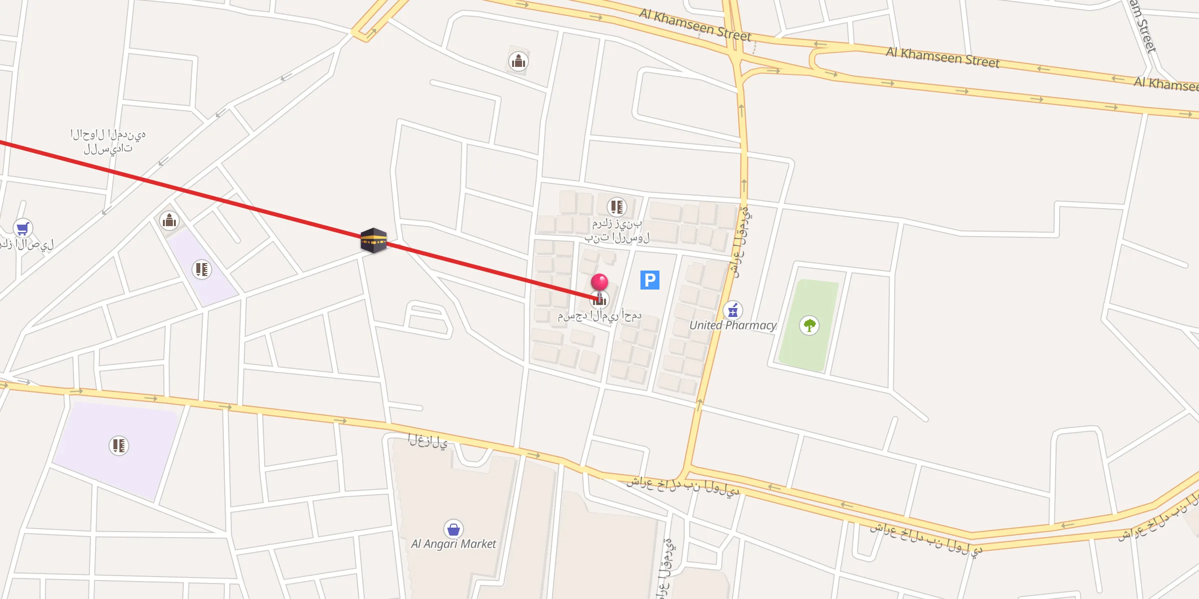 Carte de localisation : مسجد الأمير أحمد
