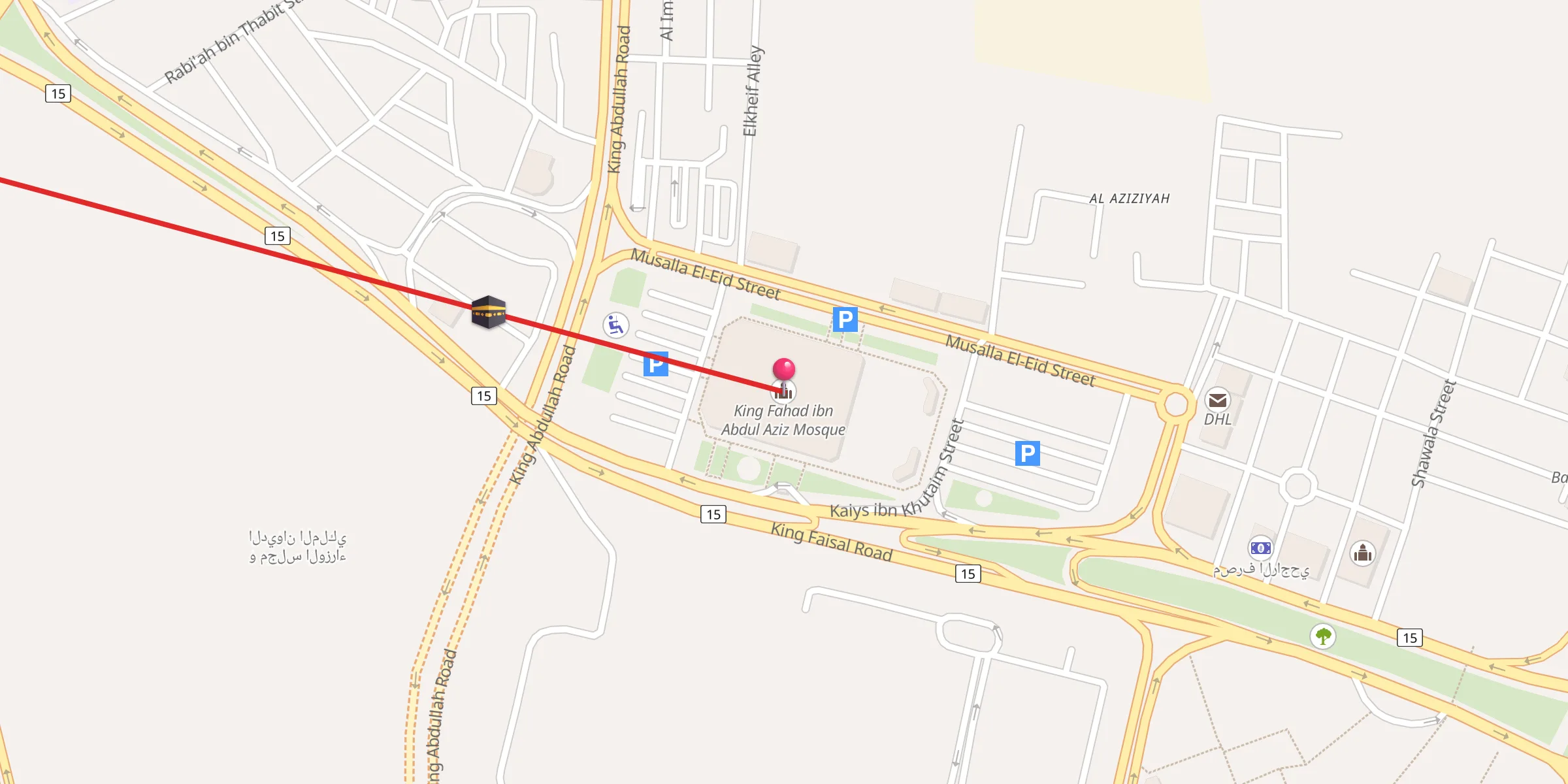 Carte de localisation : جامع الملك فهد بن عبد العزيز