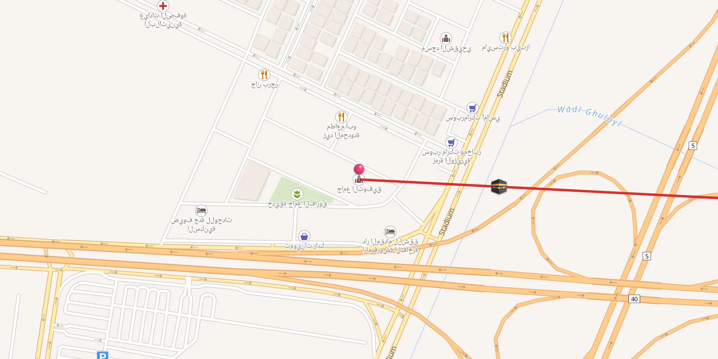 Carte de localisation : جامع التوفيق