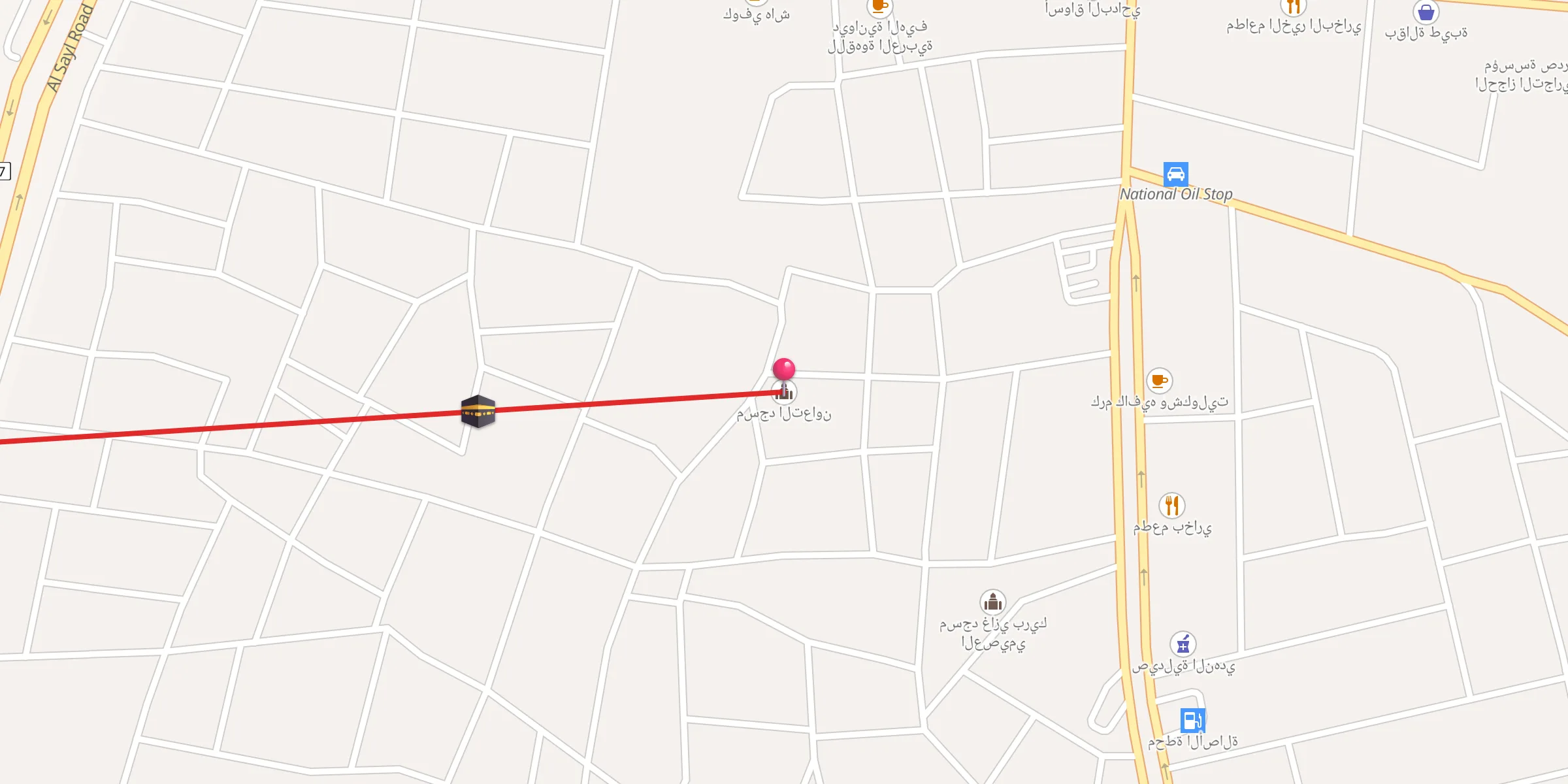 Carte de localisation : مسجد التعاون