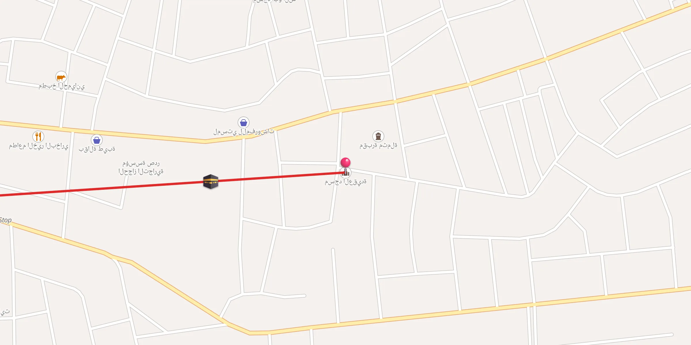 Carte de localisation : مسجد العقيدة