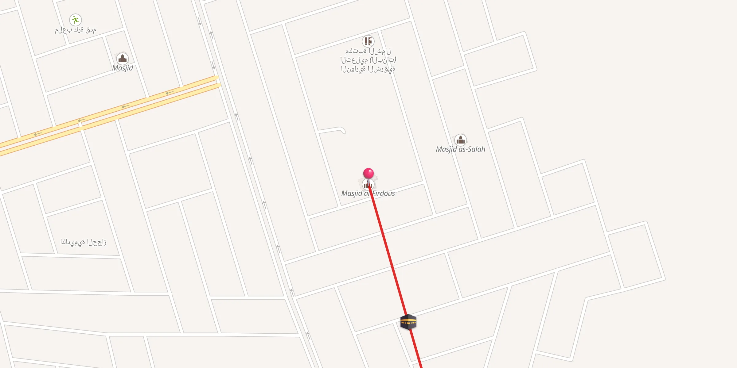 Carte de localisation : مسجد الفردوس