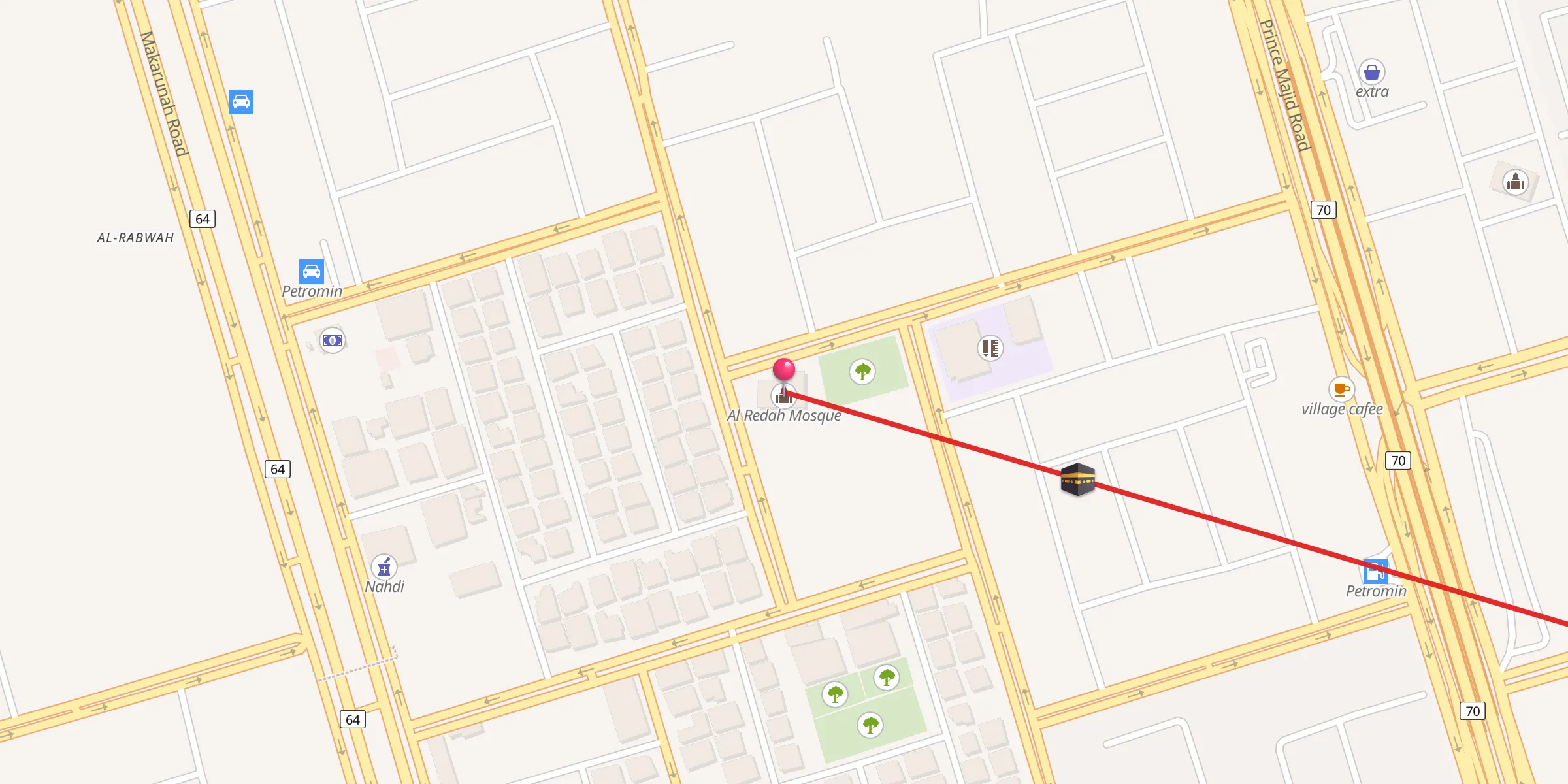 Carte de localisation : Al Redah Mosque