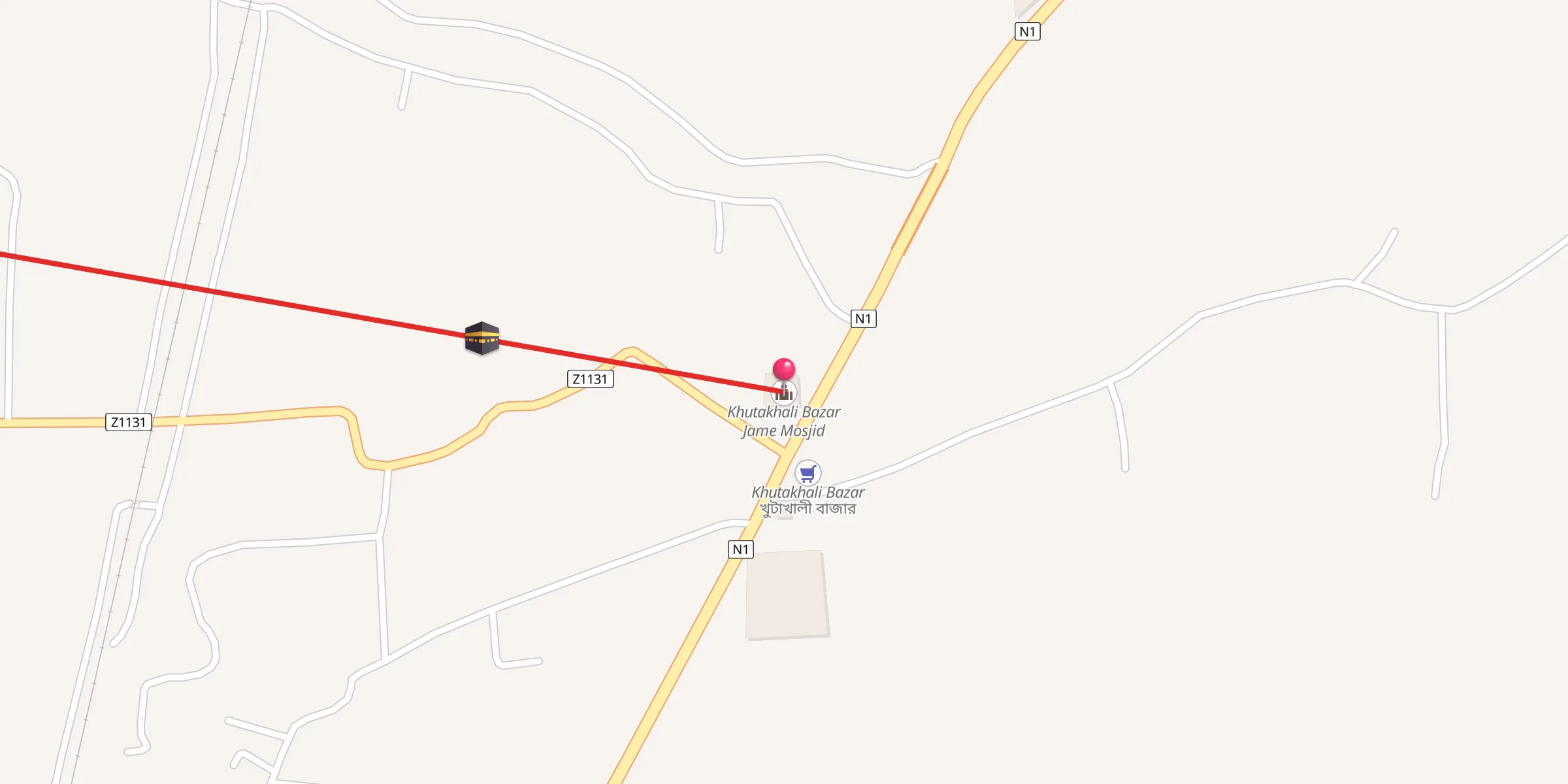 Carte de localisation : Khutakhali Bazar Jame Mosjid