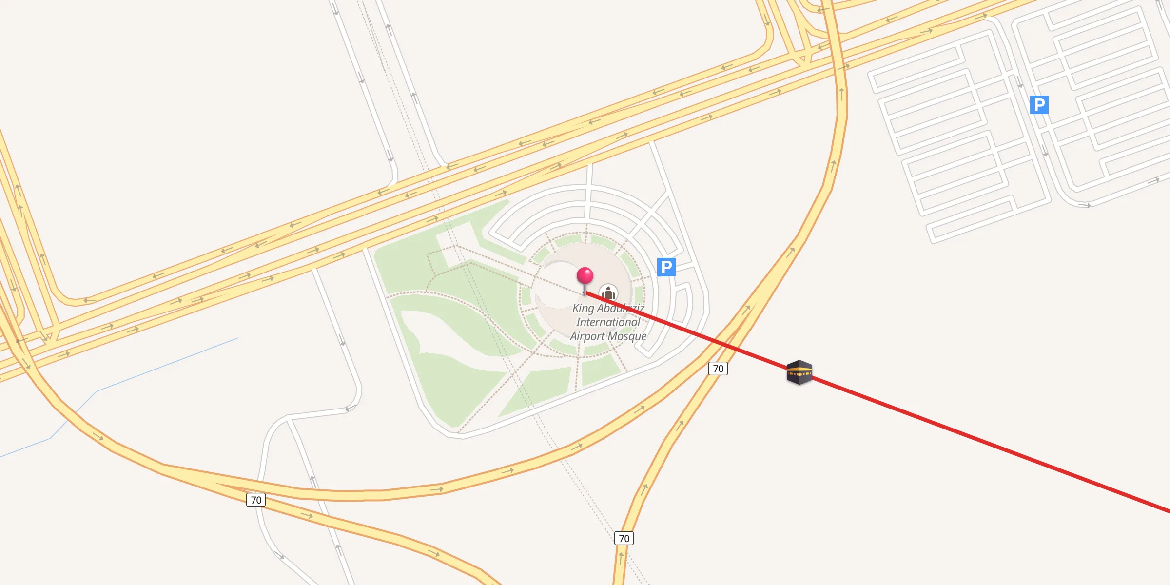 Carte de localisation : King Abdulaziz International Airport Mosque