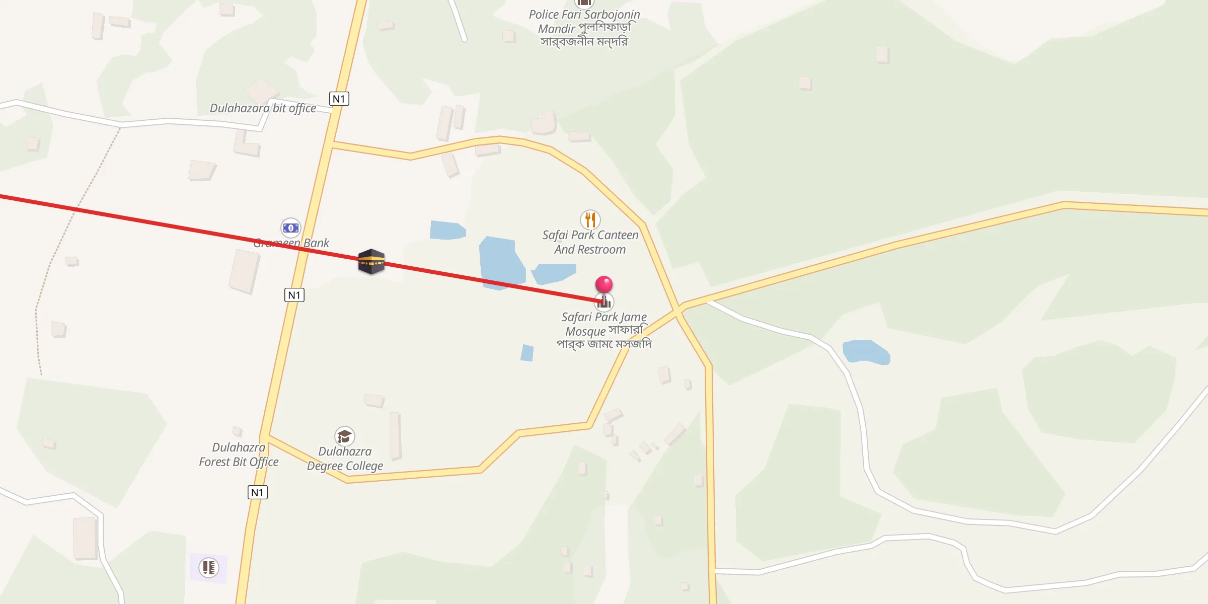 Carte de localisation : Safari Park Jame Mosque সাফারি পার্ক জামে মসজিদ