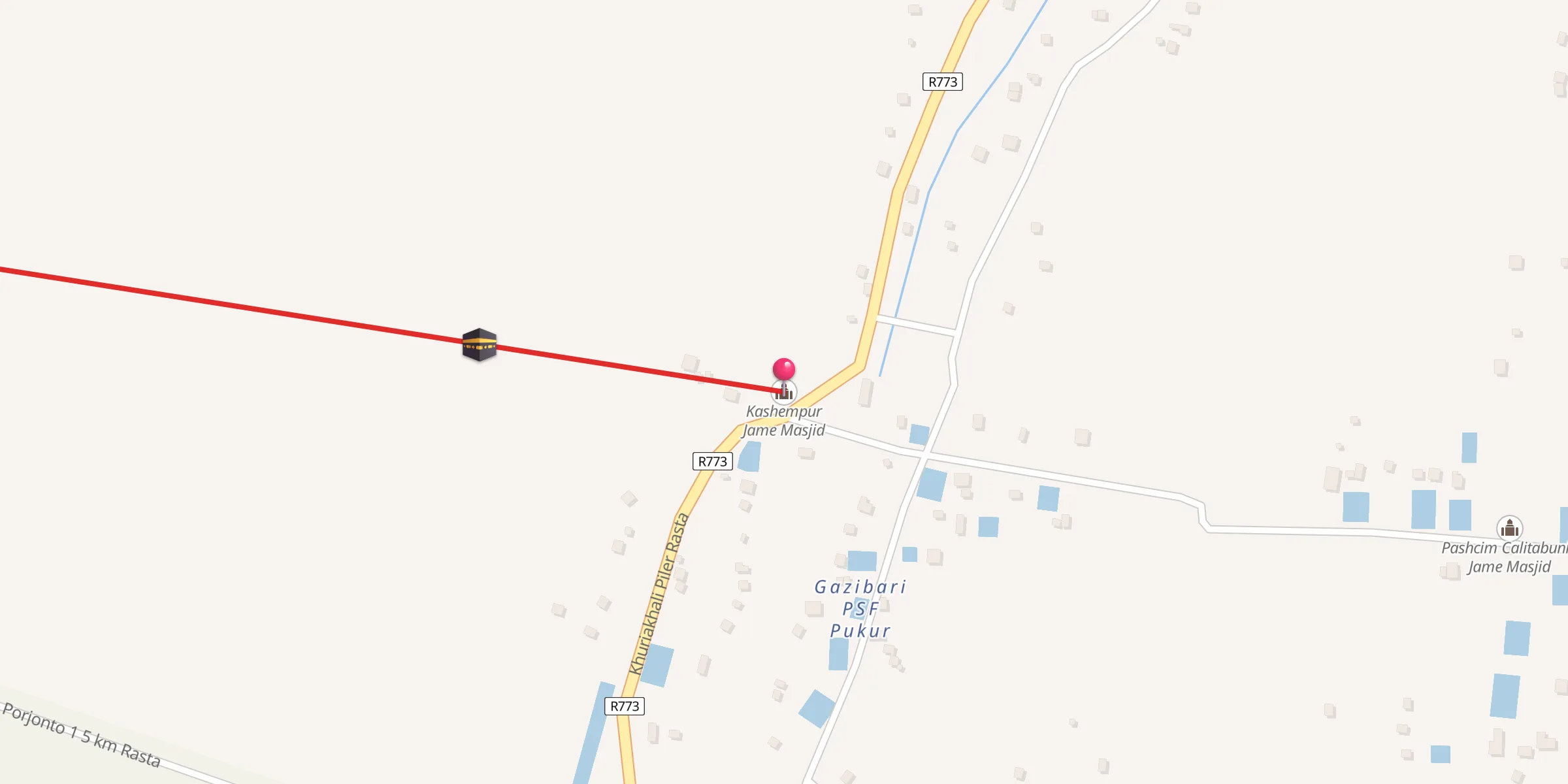 Carte de localisation : Kashempur Jame Masjid