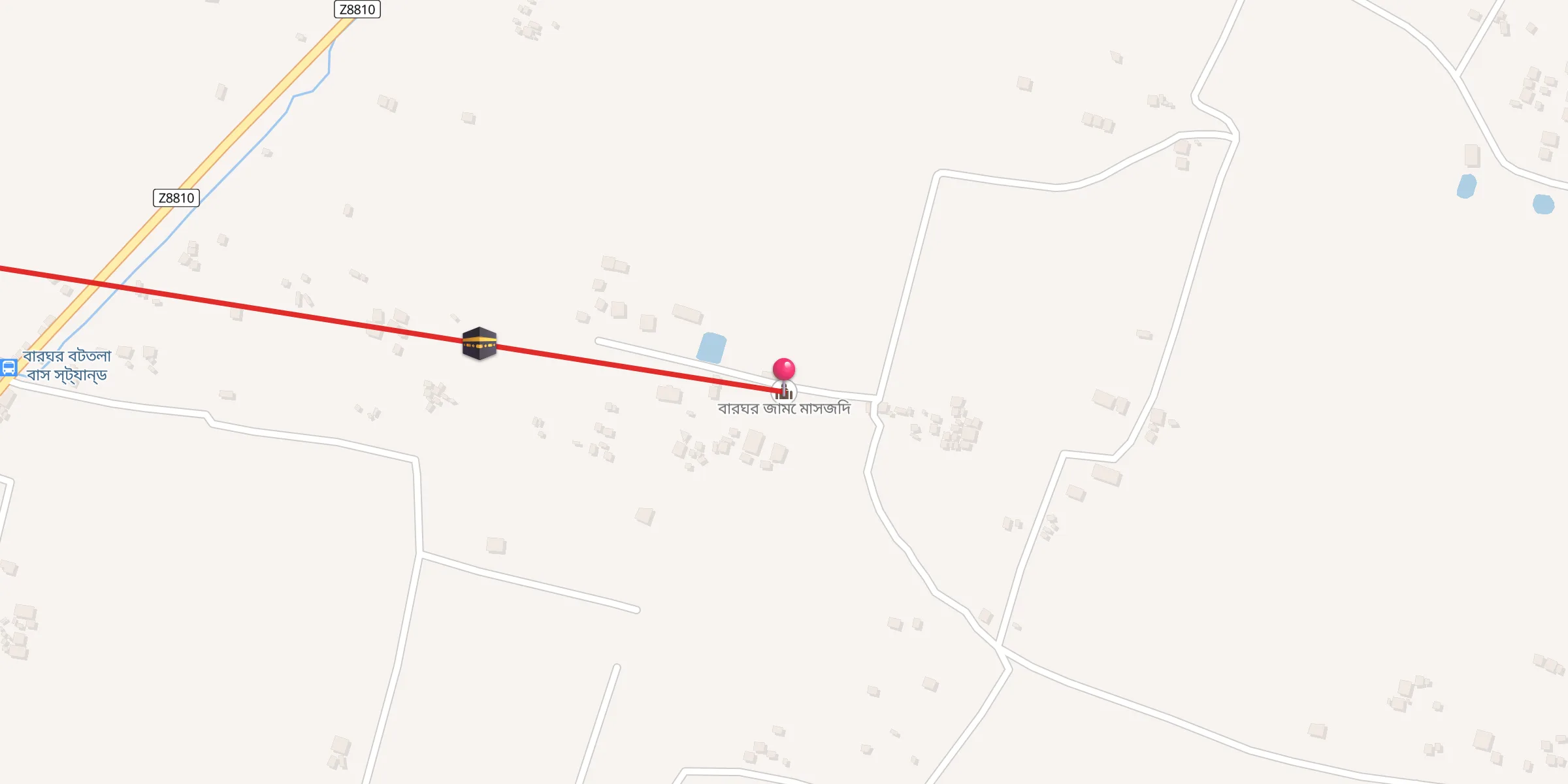 Carte de localisation : বারঘর জামে মাসজিদ