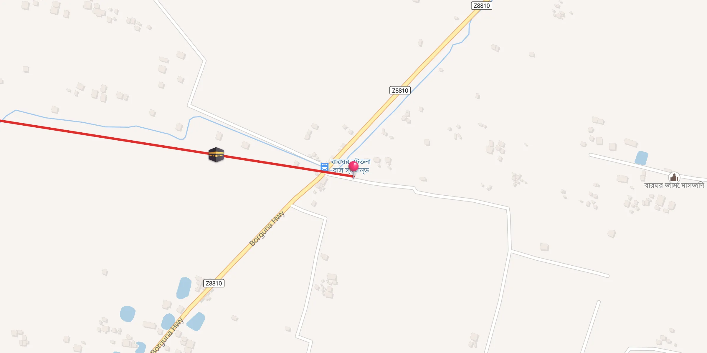 Carte de localisation : আফসার উদ্দীন খান পাঞ্জেগনা মসজিদ
