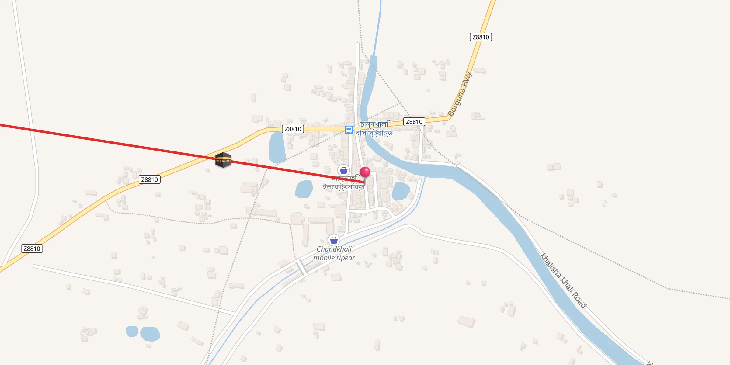 Carte de localisation : Chandokhali Bazar Jame Mosque