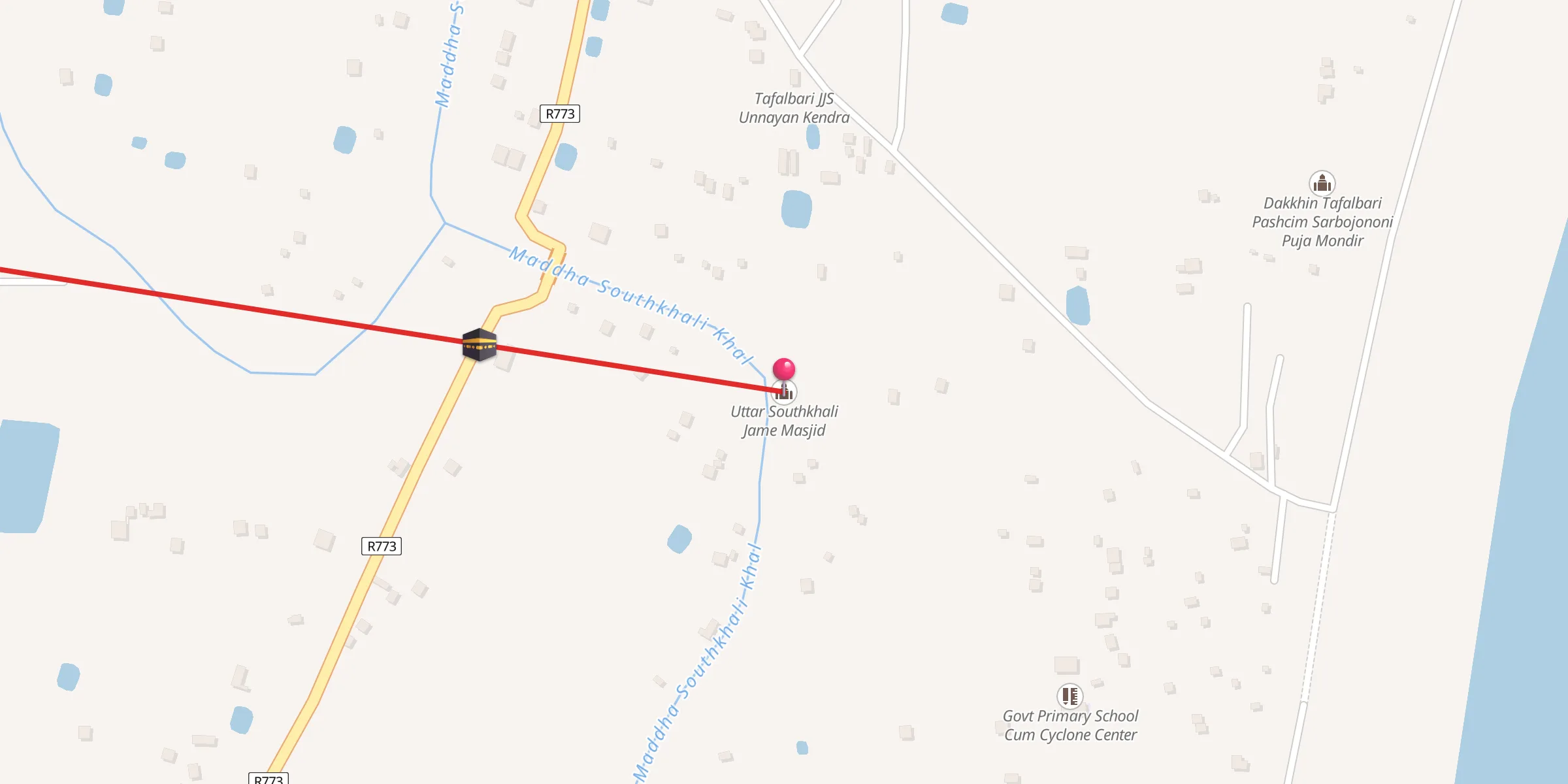Carte de localisation : Uttar Southkhali Jame Masjid