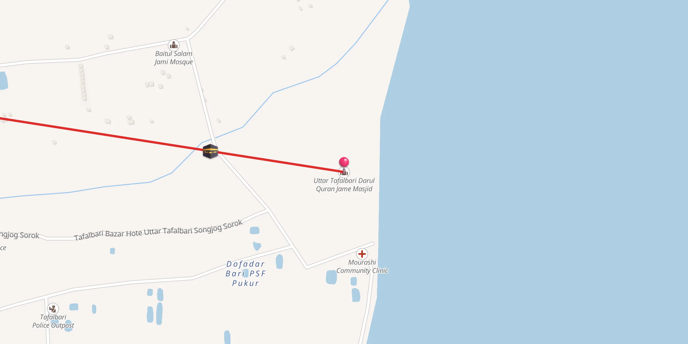 Carte de localisation : Uttar Tafalbari Darul Quran Jame Masjid
