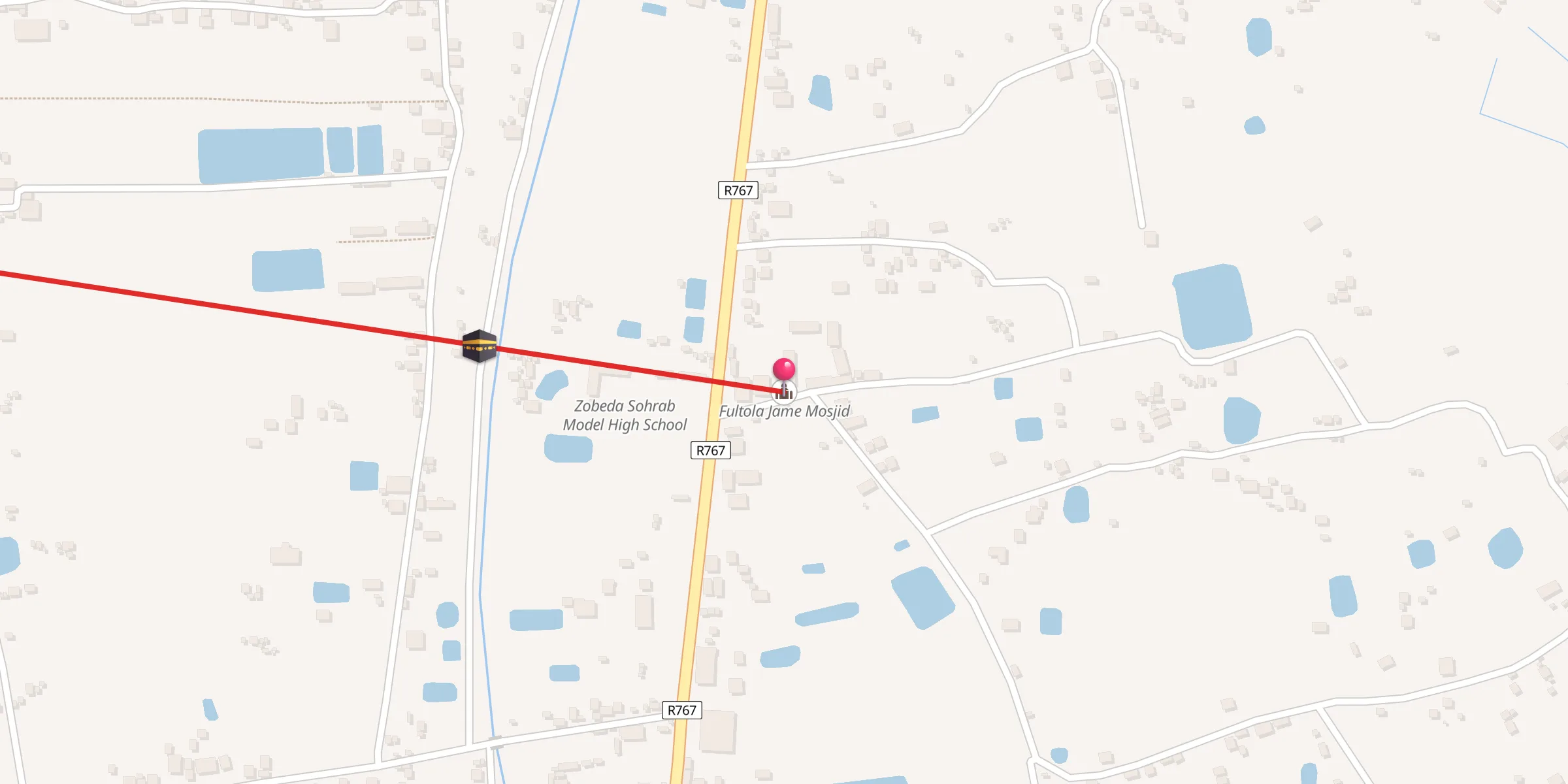 Carte de localisation : Fultola Jame Mosjid