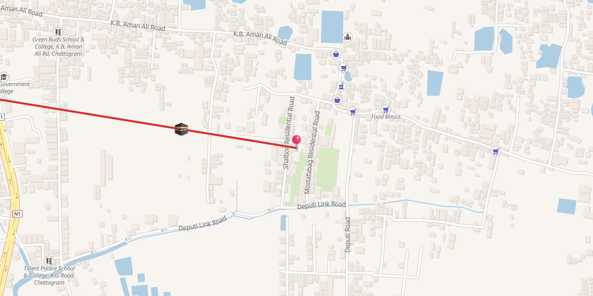 Carte de localisation : Iqra Jame Mosque