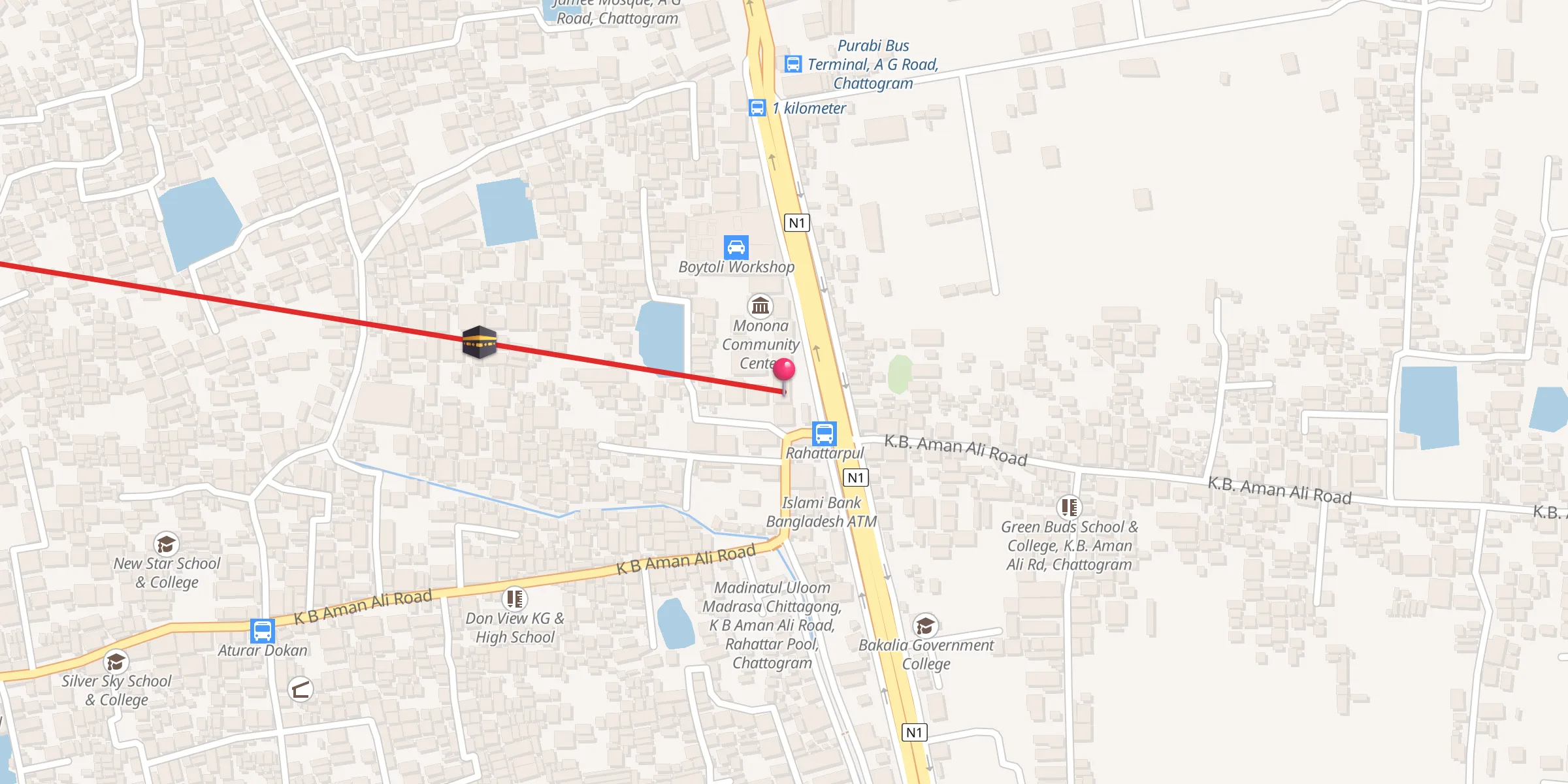 Carte de localisation : Rahattarpul Jame Maszid