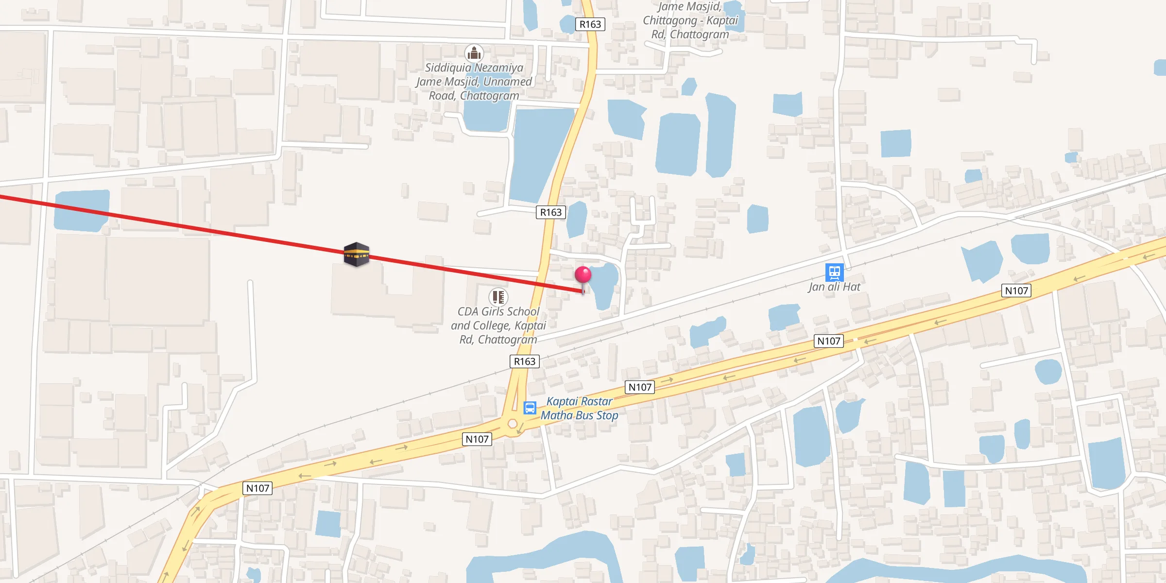 Carte de localisation : Ejhar Chawdhury Jame Mosjid, Unnamed Road, Chattogram