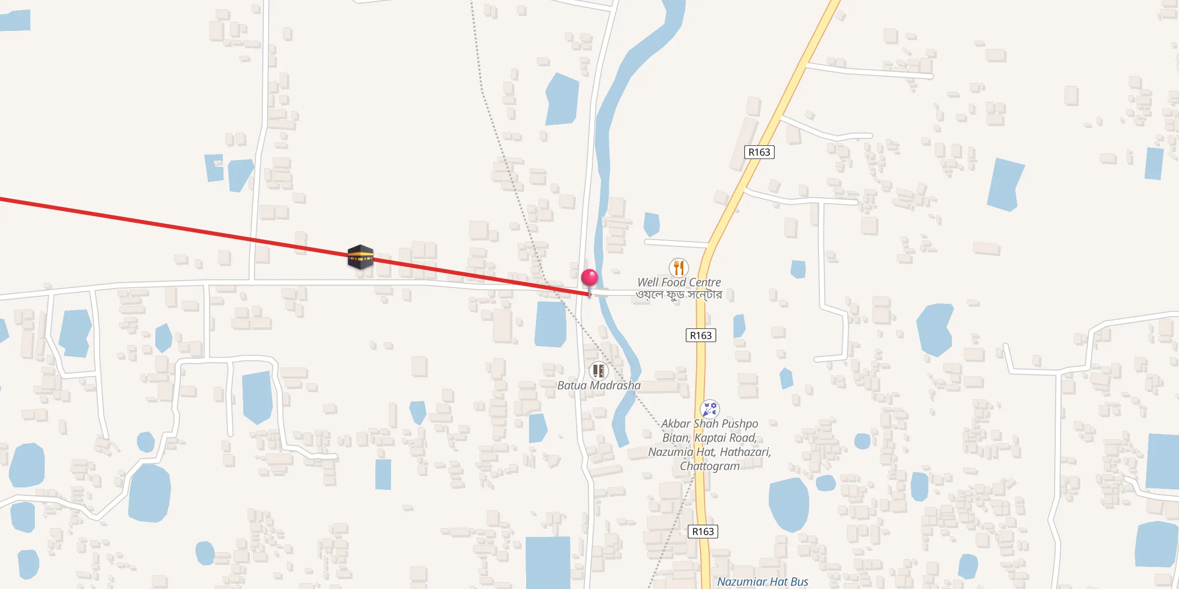 Carte de localisation : Bathua Central Jame Masjeed, Haji Neyamot Ali Rd, Chattogram