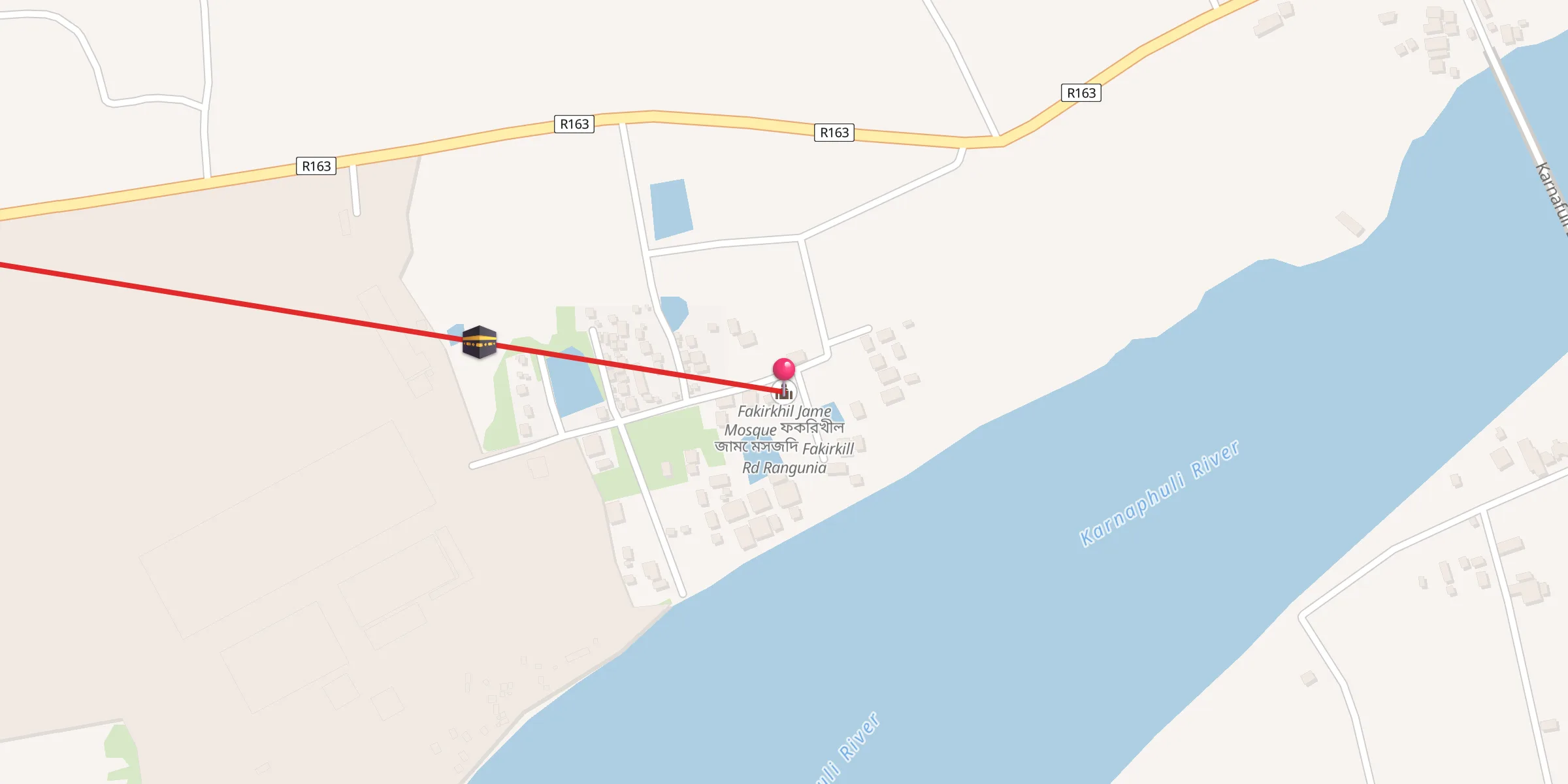 Carte de localisation : Fakirkhil Jame Mosque ফকিরখীল জামে মসজিদ Fakirkill Rd Rangunia