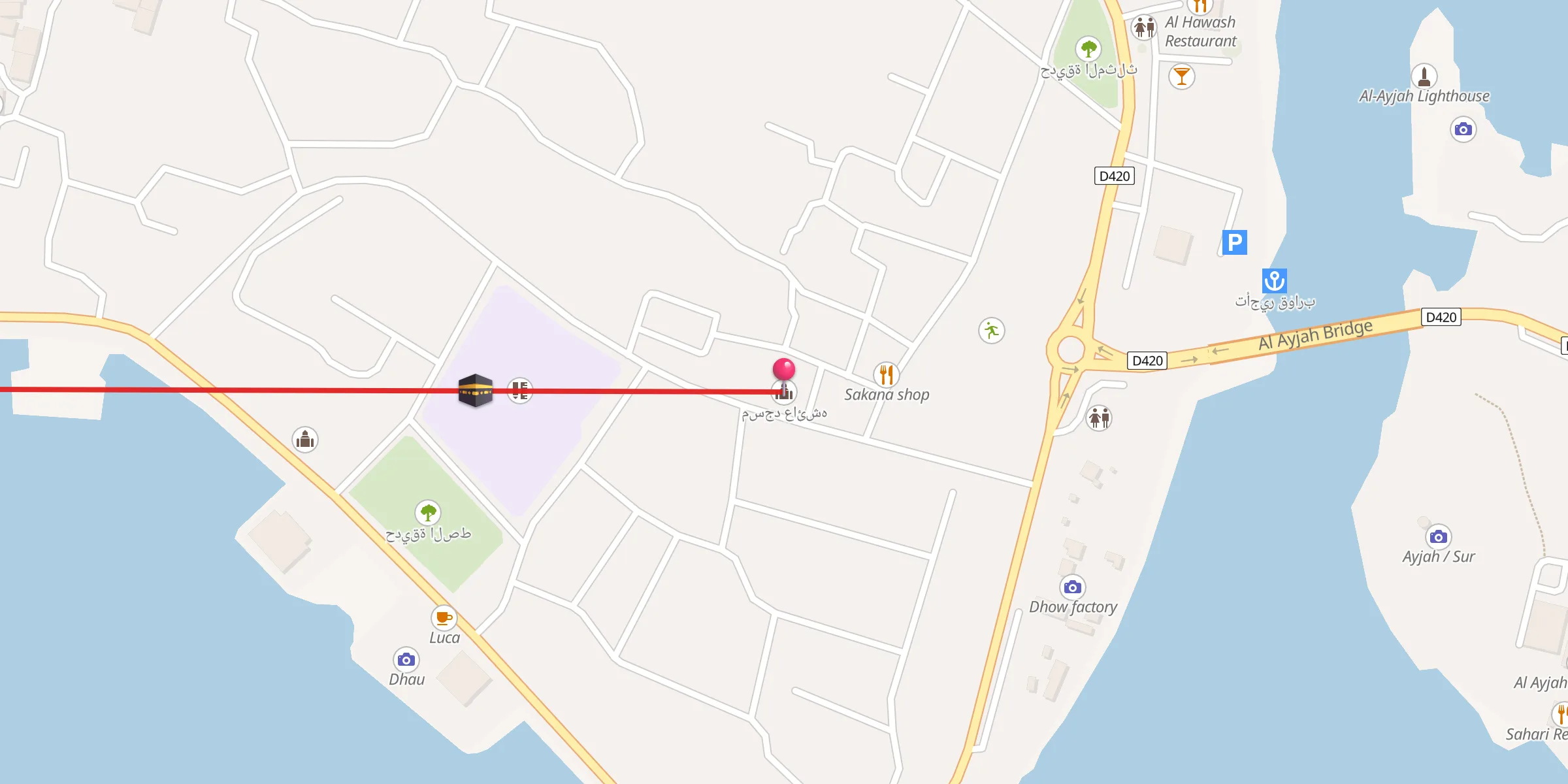 Carte de localisation : مسجد عائشه