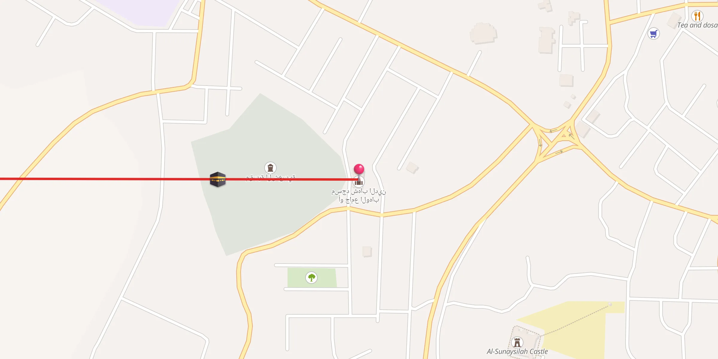 Carte de localisation : مسجد شهاب الدين أو جامع الوهاب