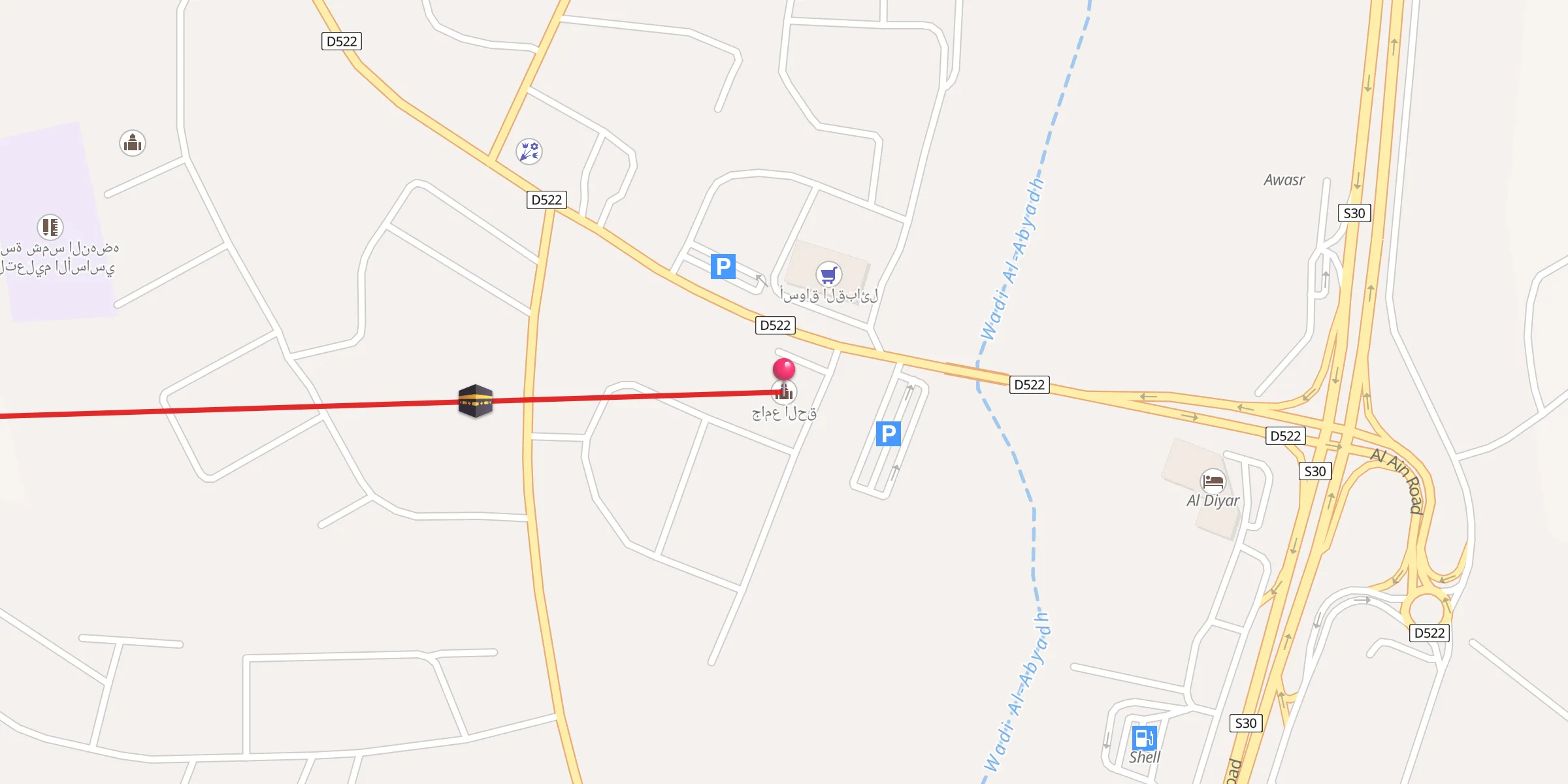Carte de localisation : جامع الحق