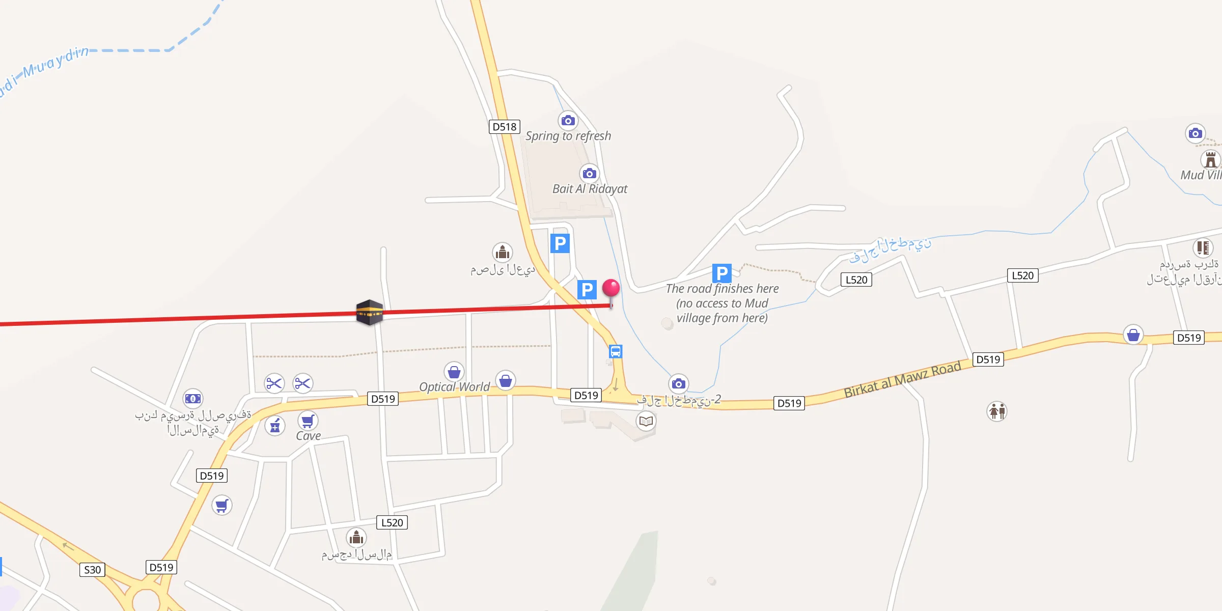 Carte de localisation : مسجد الأئمة اليعاربة