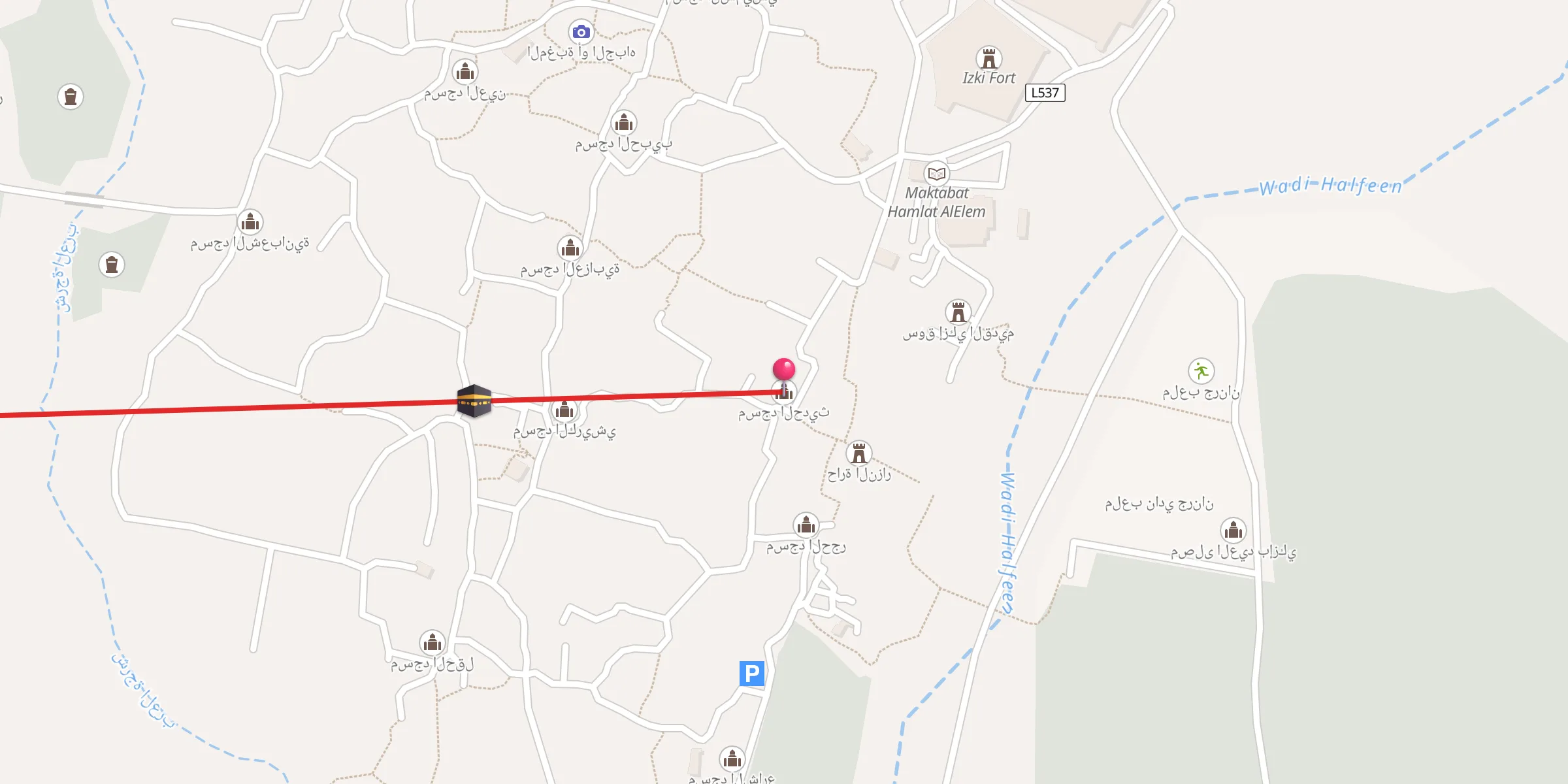 Carte de localisation : مسجد الحديث