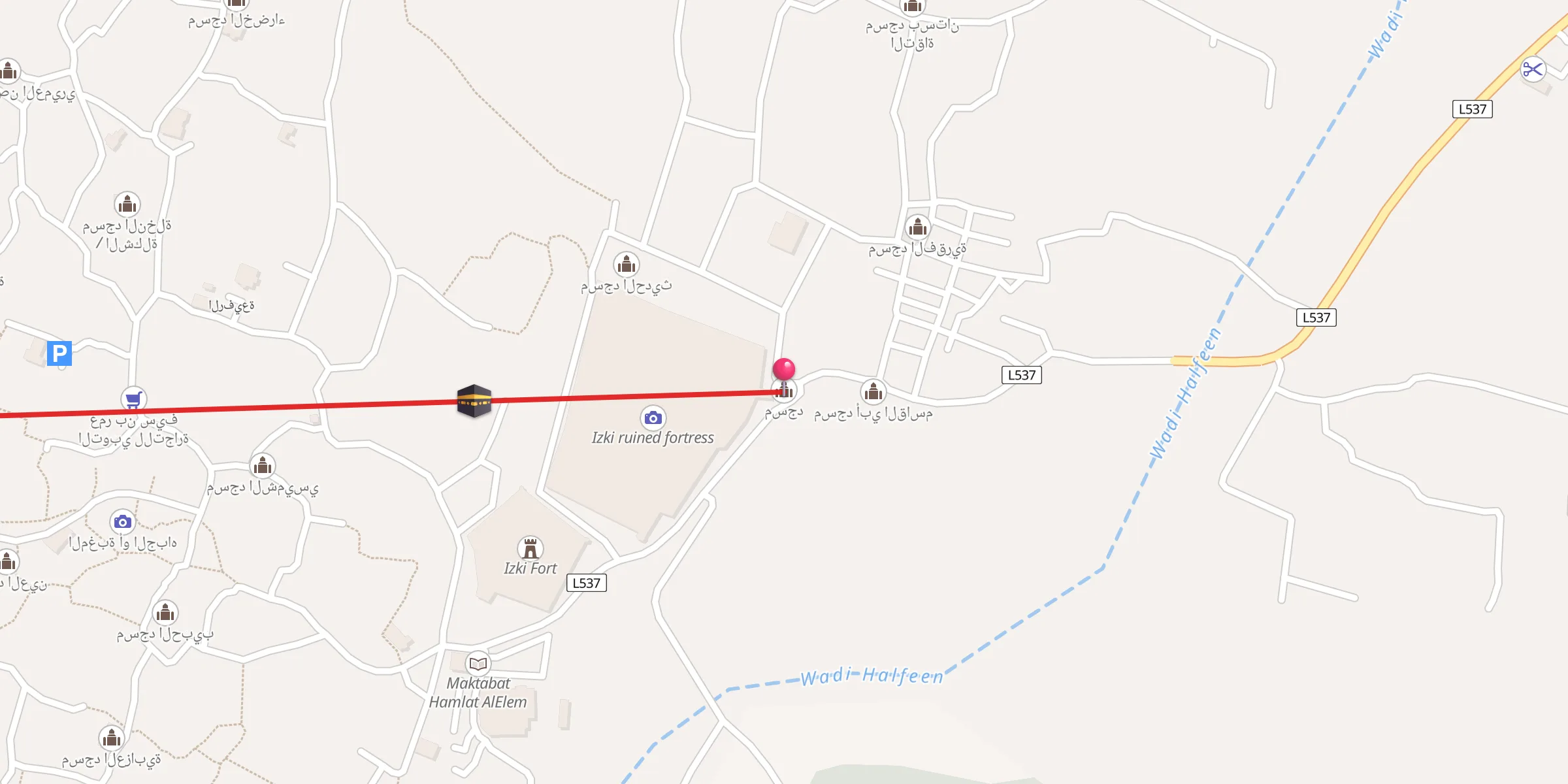Carte de localisation : مسجد
