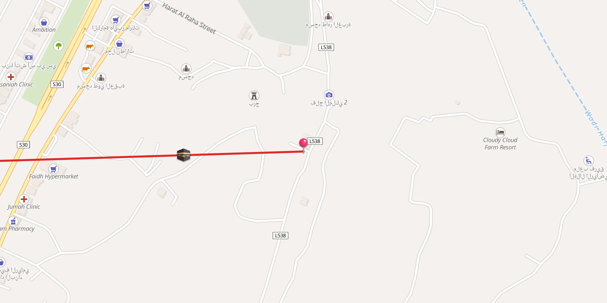 Carte de localisation : مسجد