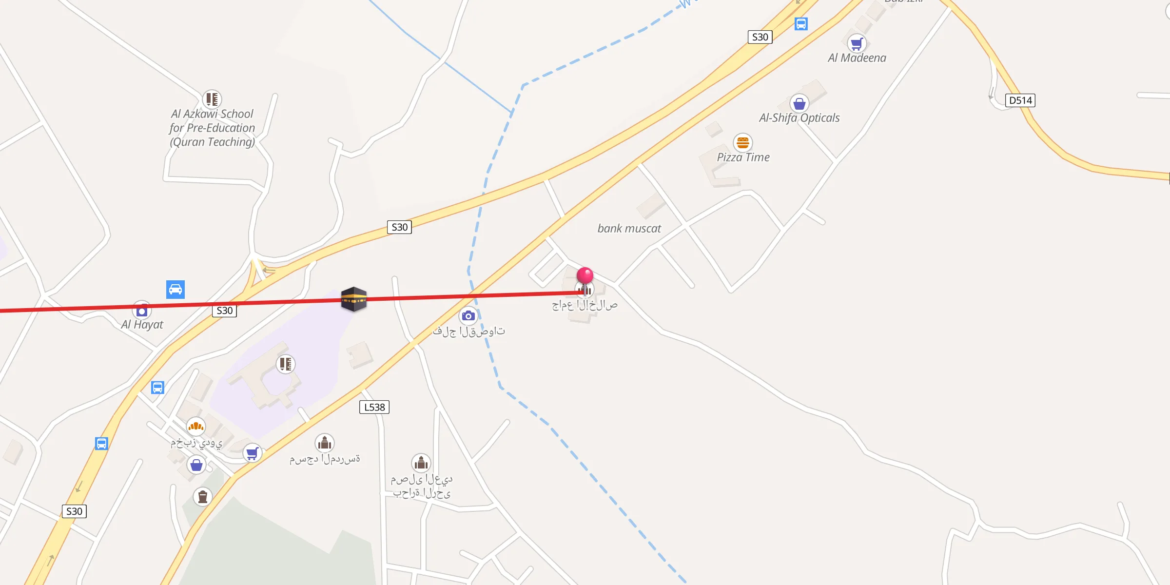 Carte de localisation : جامع الإخلاص