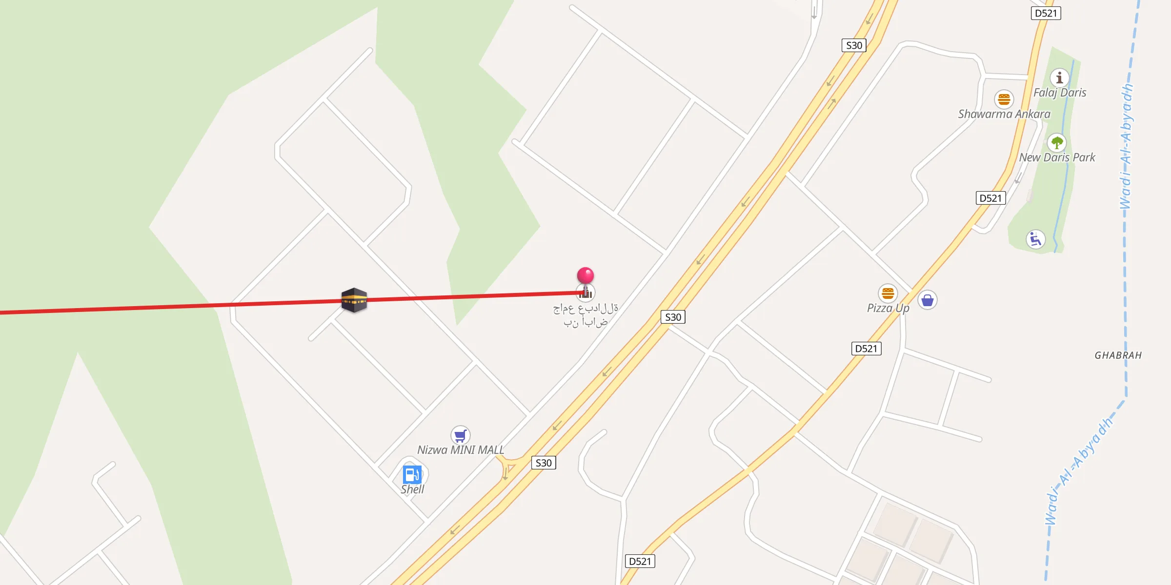 Carte de localisation : جامع عبداللة بن أباض