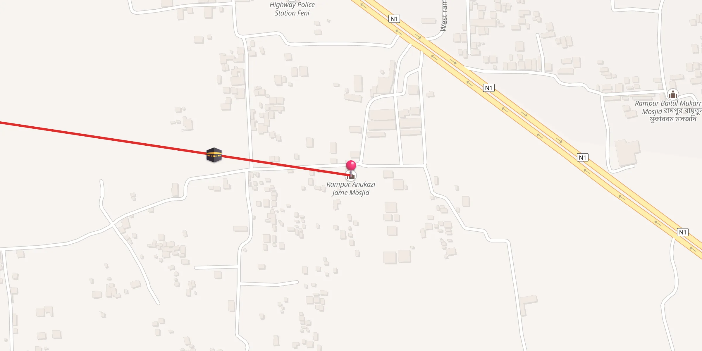Carte de localisation : Rampur Anukazi Jame Mosjid