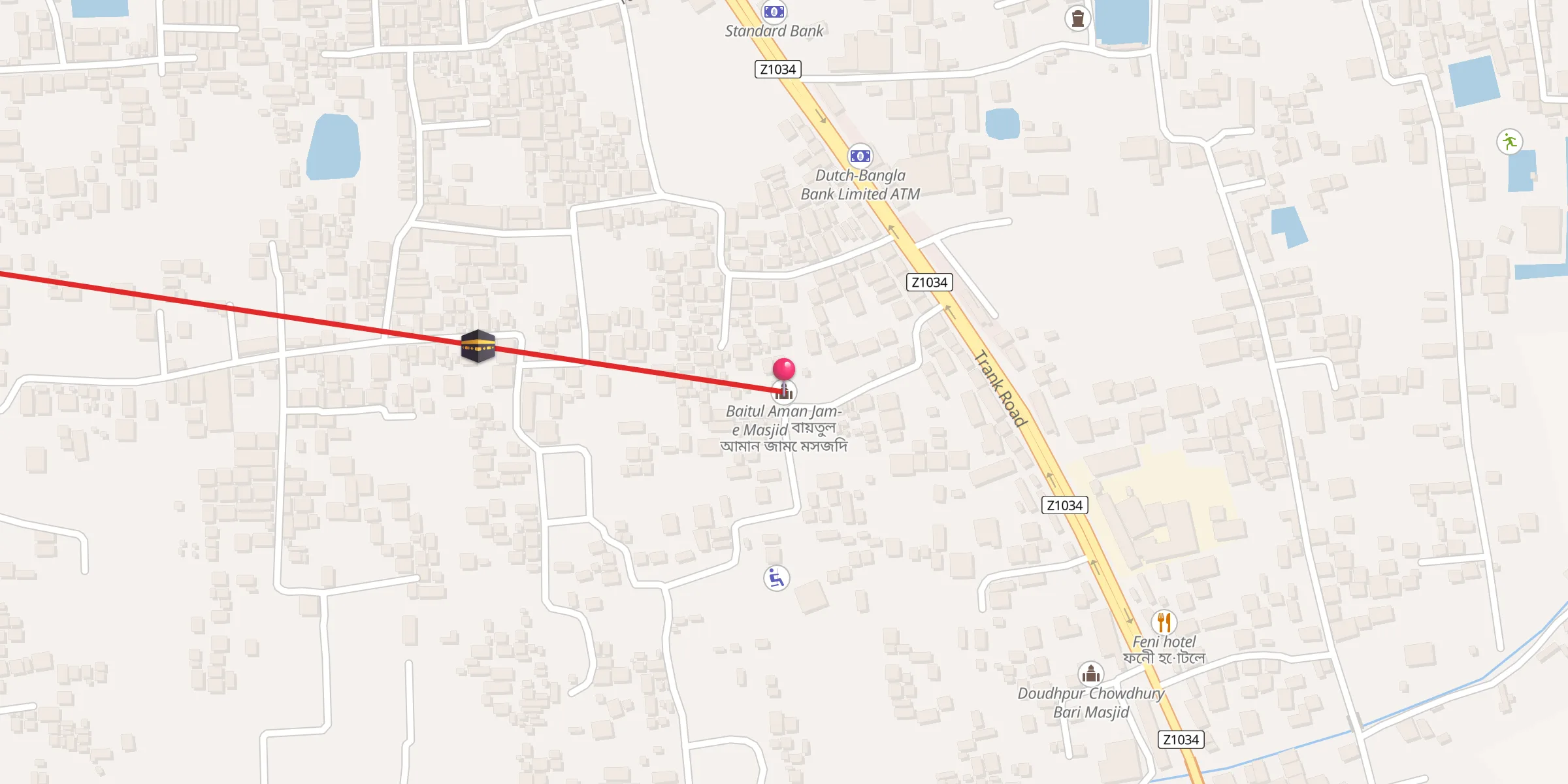 Carte de localisation : Baitul Aman Jam-e Masjid বায়তুল আমান জামে মসজিদ