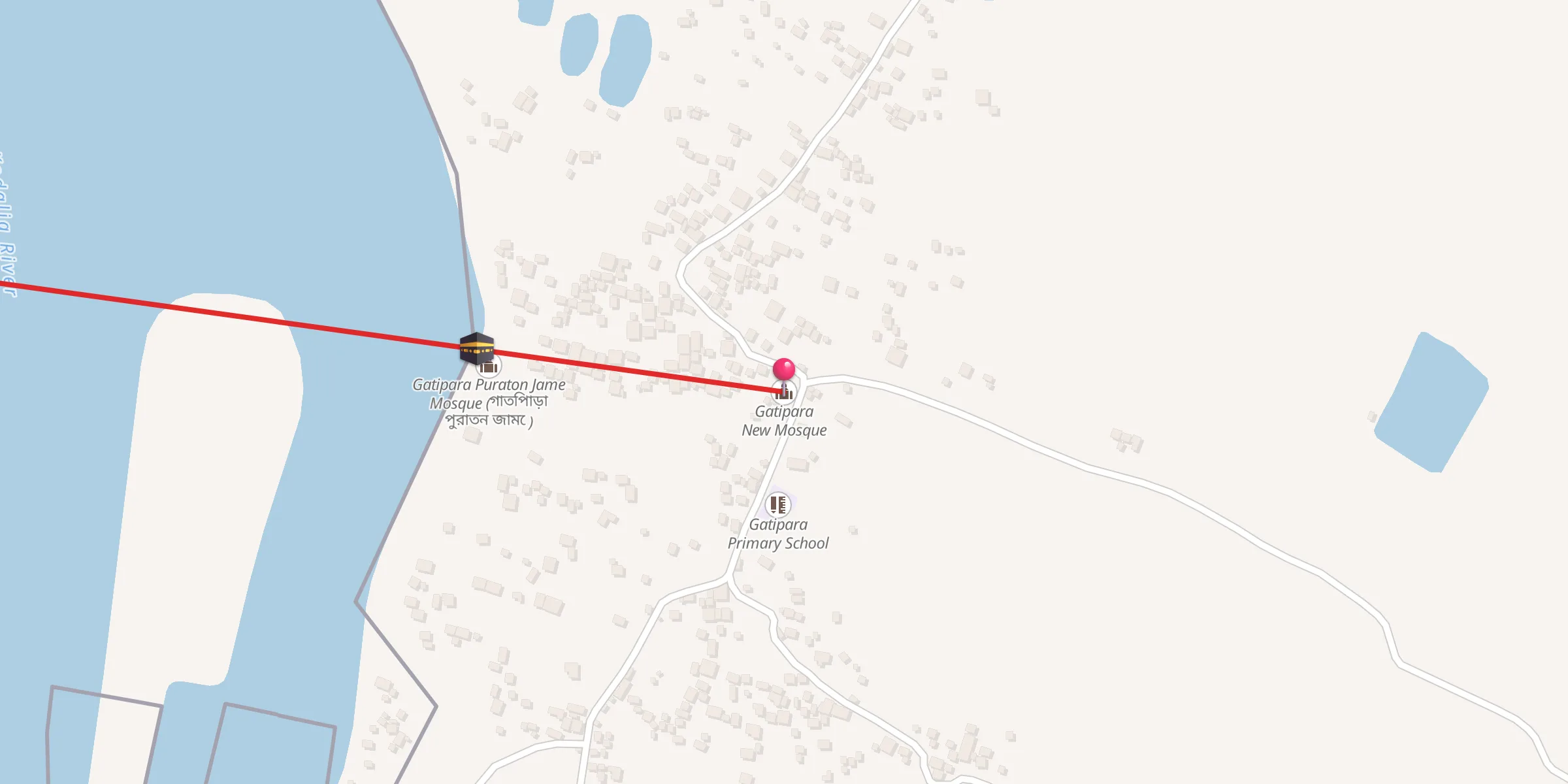 Carte de localisation : Gatipara New Mosque