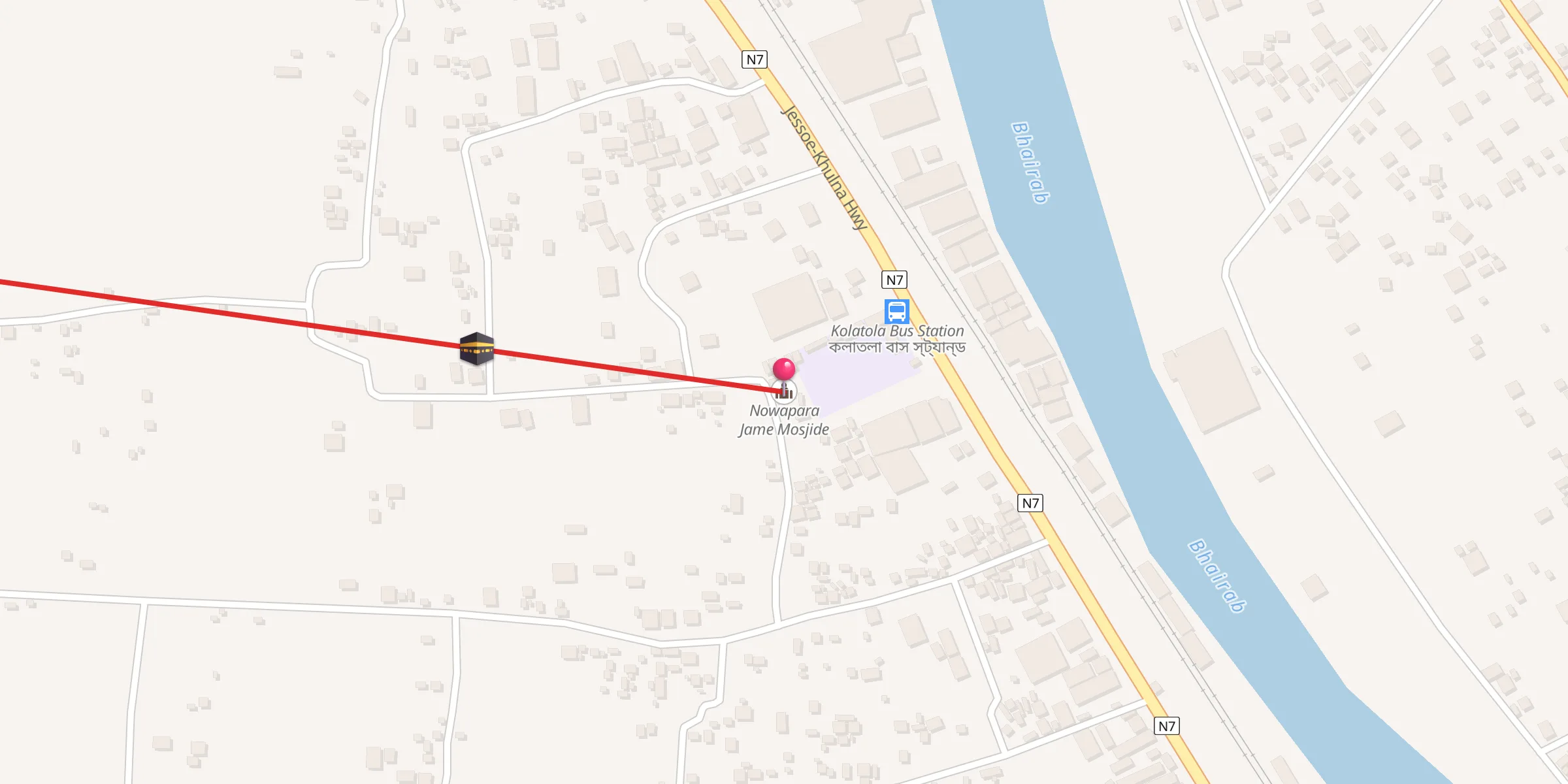 Carte de localisation : Nowapara Jame Mosjide