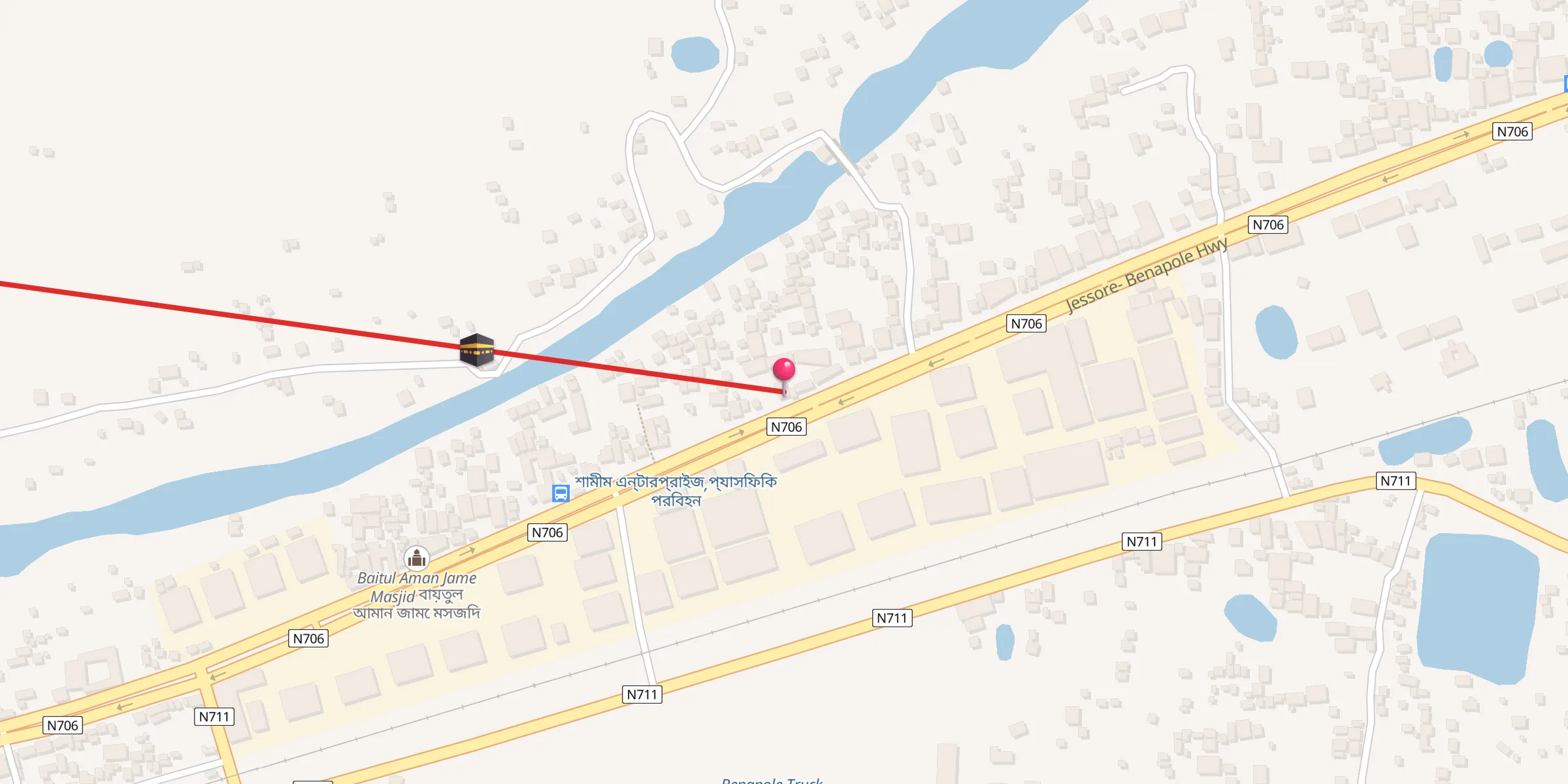 Carte de localisation : মাহবুবা হক এতিমখানা ও হাফিজিয়া মাদ্রাসা