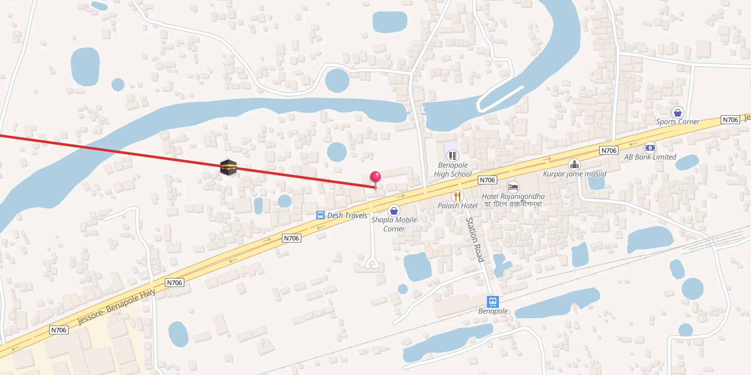 Carte de localisation : বেনাপোল গাজীপুর জামে মসজিদ