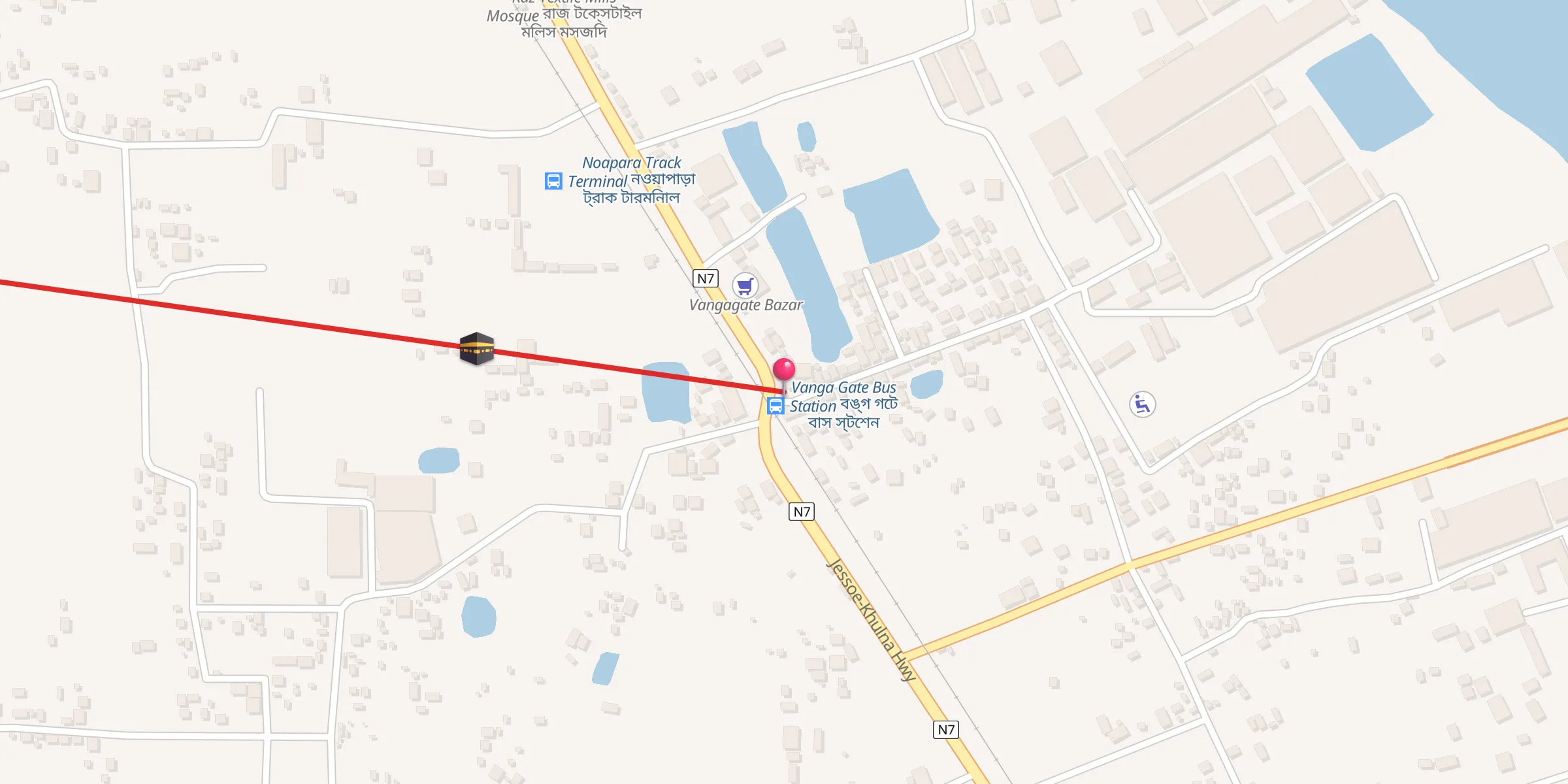 Carte de localisation : Vangagate bazar jame mosque