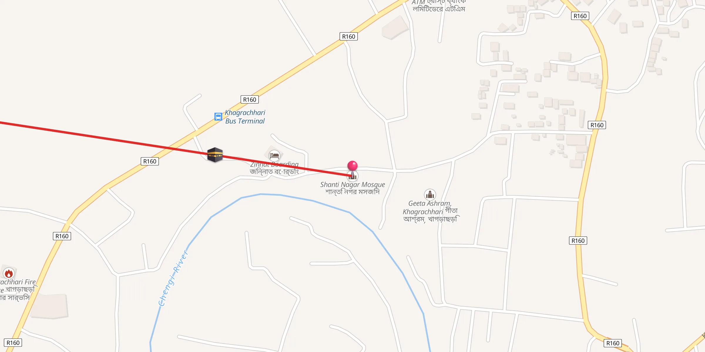 Carte de localisation : Shanti Nagar Mosque শান্তি নগর মসজিদ