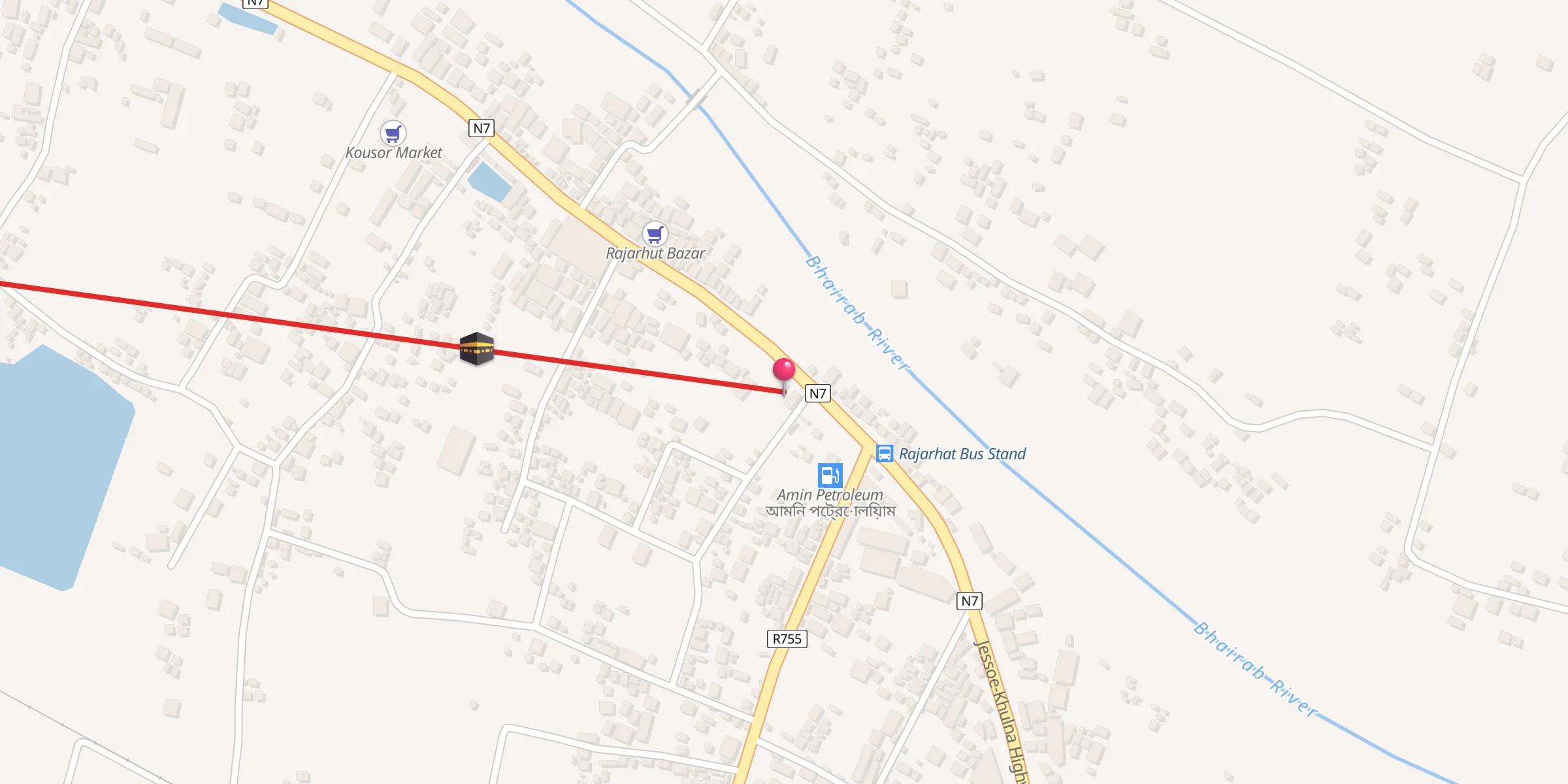 Carte de localisation : Rajarhut Truck Jame Mosque